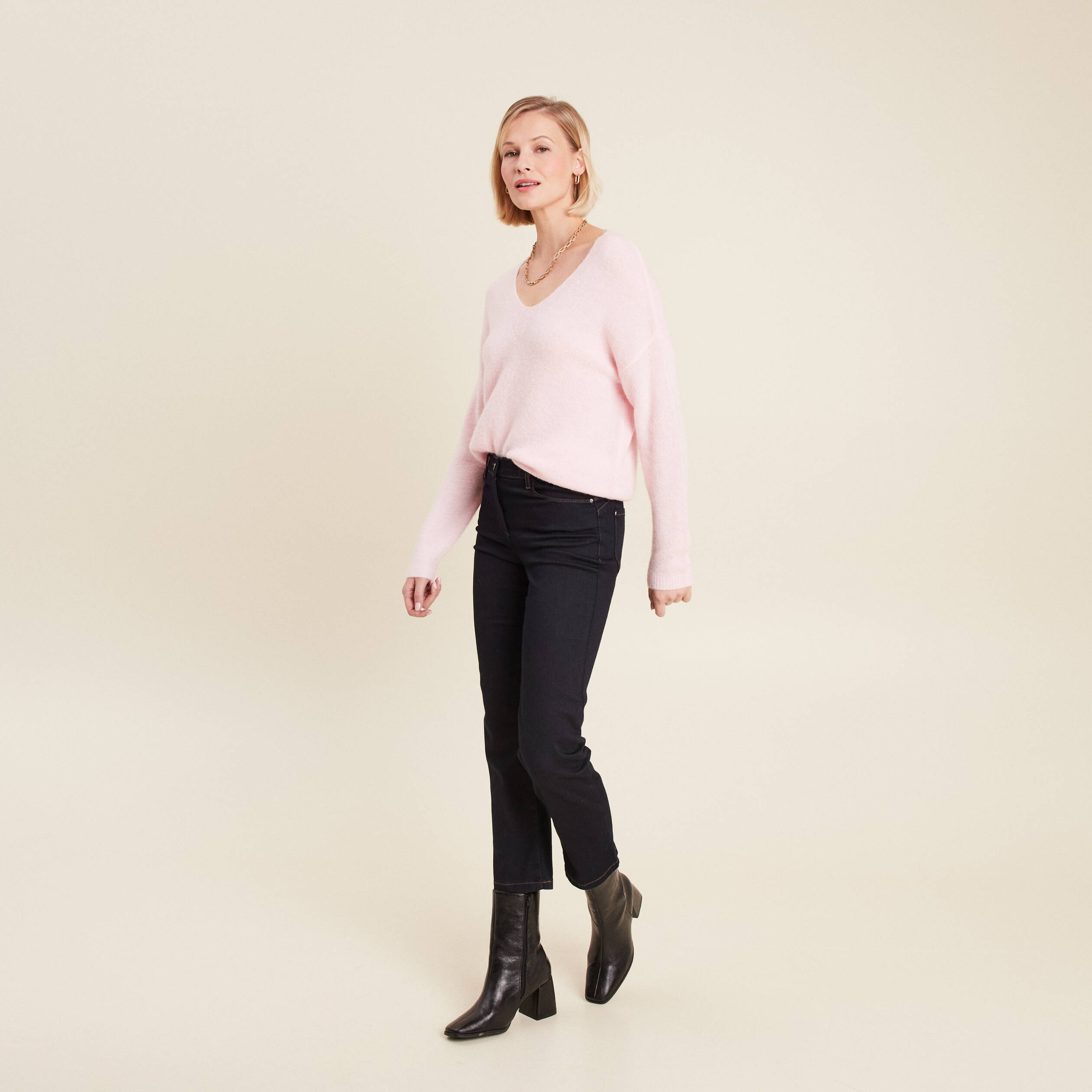 pull manches longues rose femme Pull manches longues rose femme