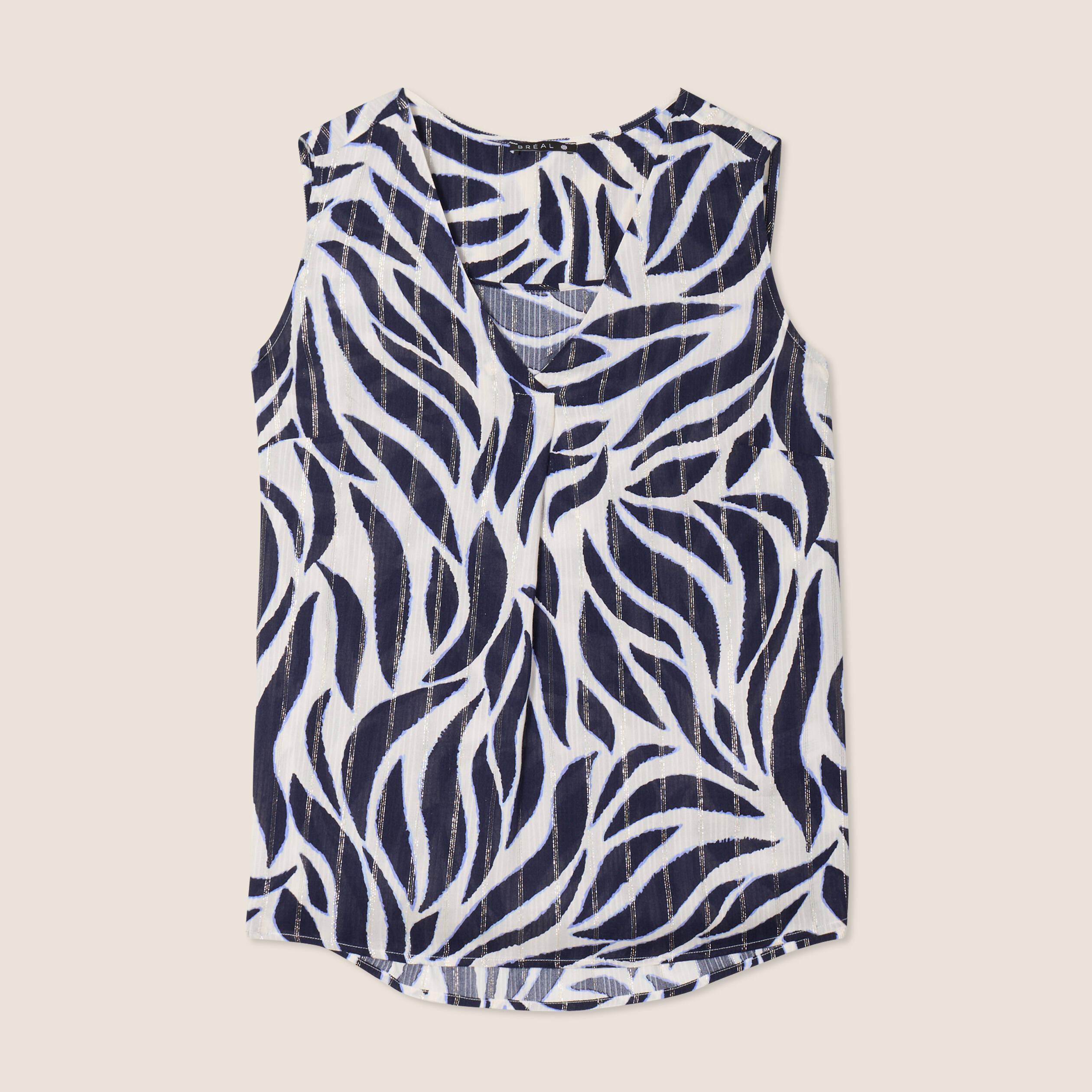 blouse sans manches bleu fonce femme Blouse sans manches bleu foncé femme