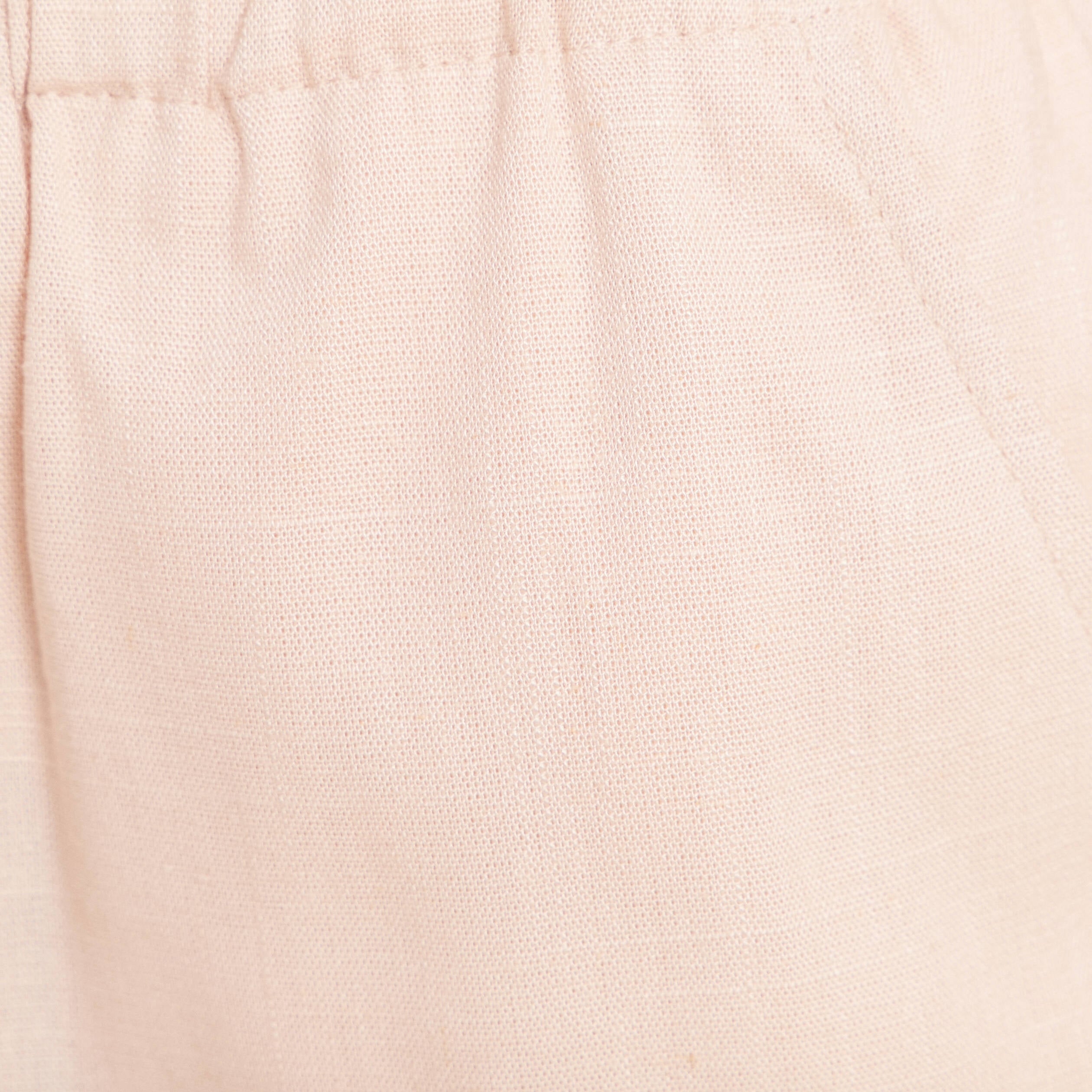 Pantalon large taille haute ivoire femme