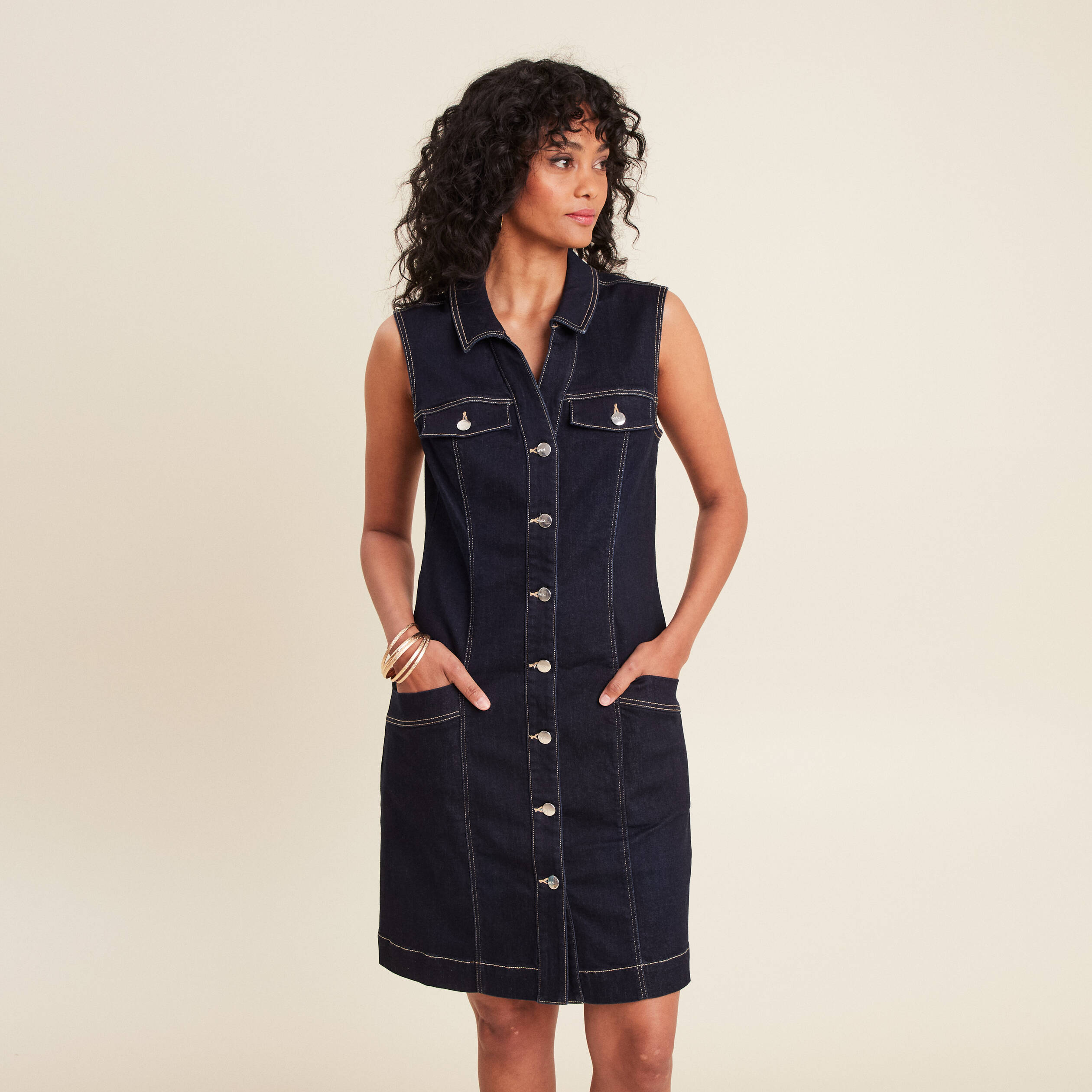 robe droite en jean denim brut femme Robe droite en jean denim brut femme