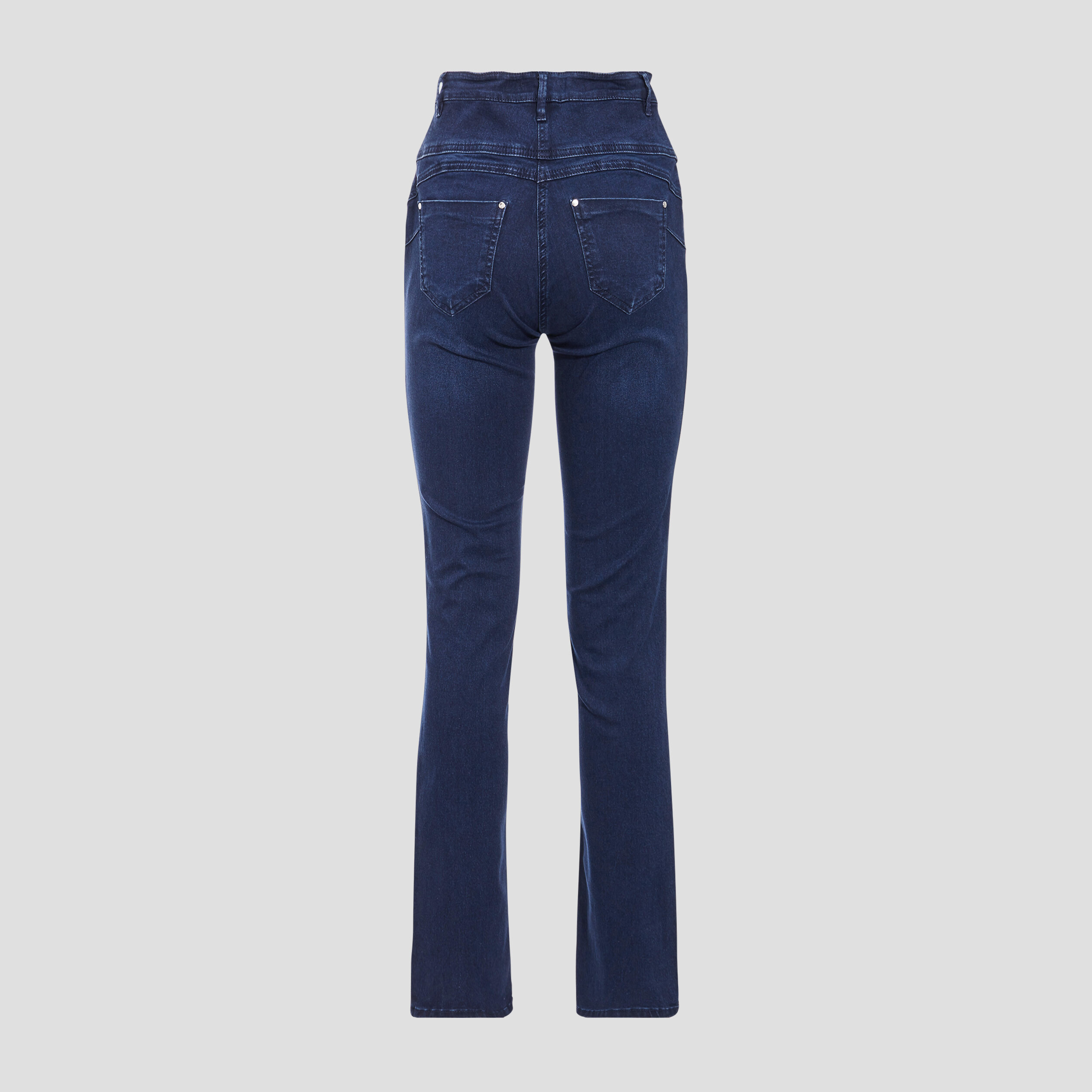 Jean droit effet gainant denim brut femme