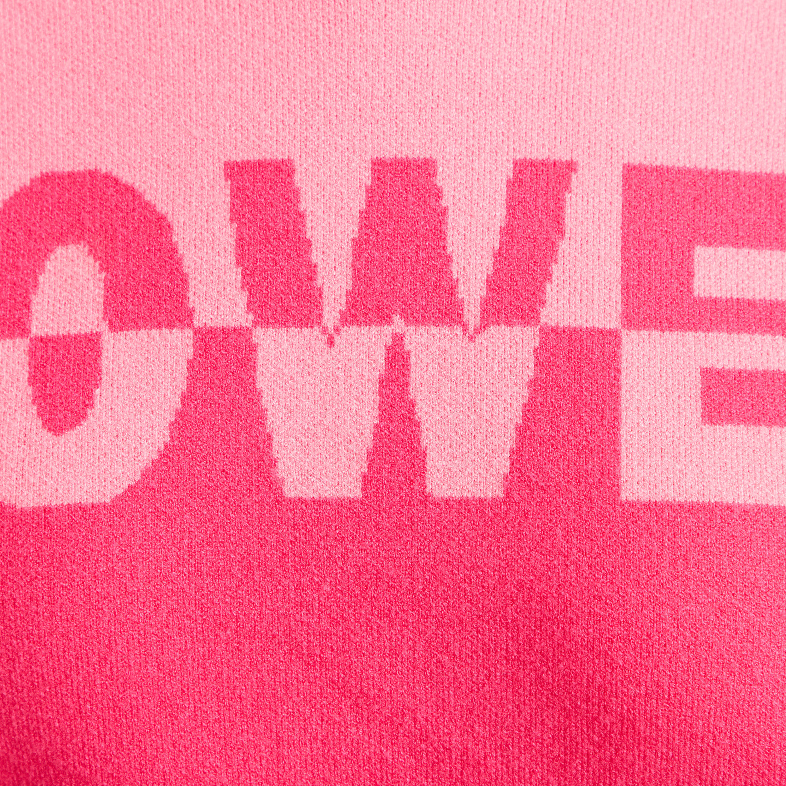 Pull col rond manches longues rose fushia femme