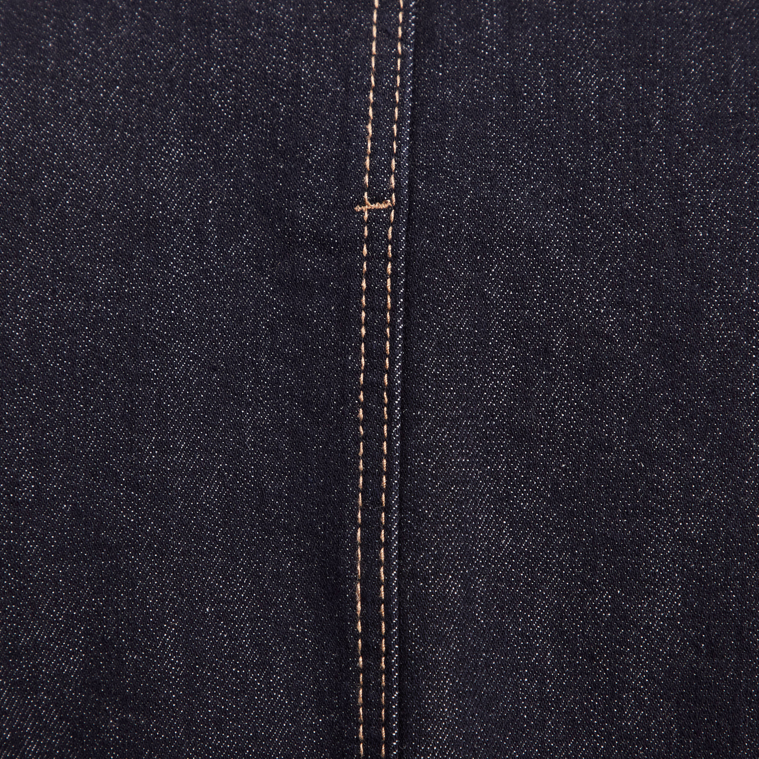 Veste sans col denim brut femme