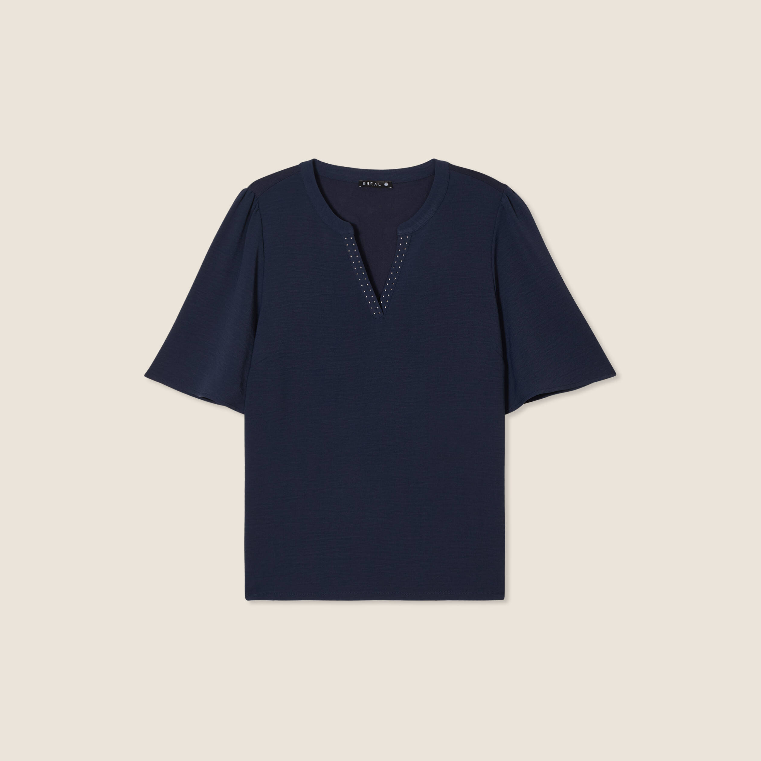 t shirt manches courtes bleu fonce femme T-shirt manches courtes bleu foncé femme