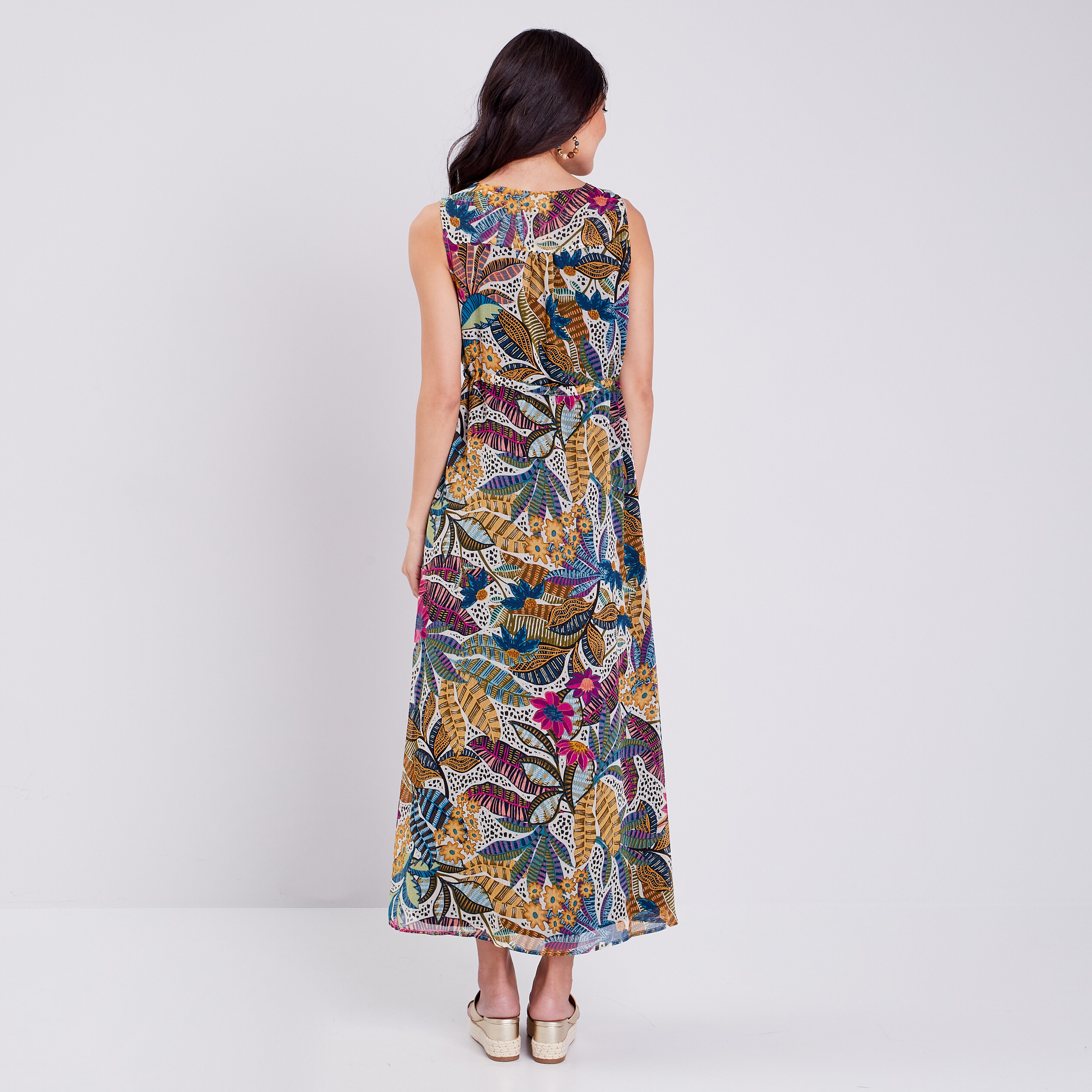 robe longue droite fluide mauve femme Robe longue droite fluide mauve femme