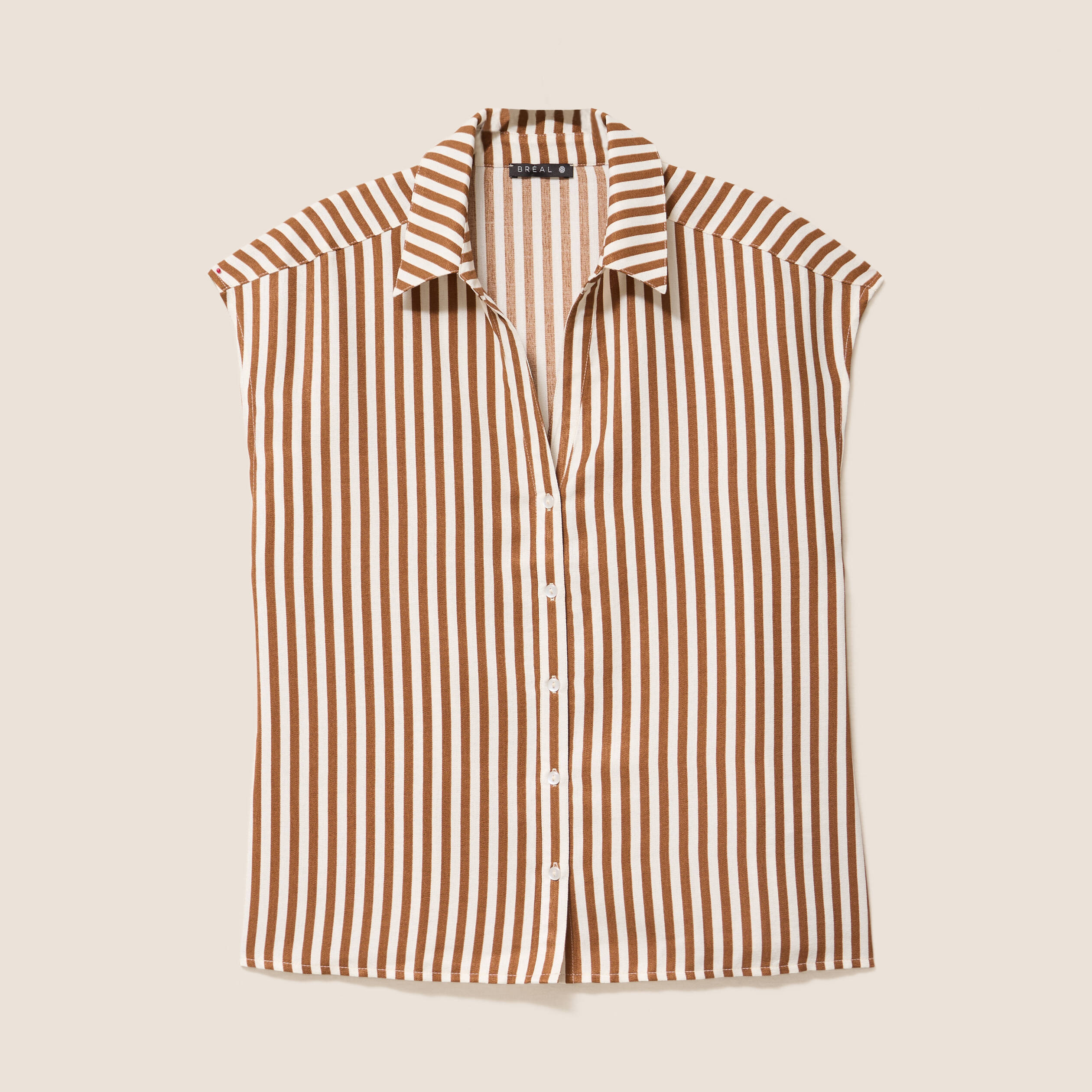 chemise manches courtes aspect lin blanc femme Chemise manches courtes aspect lin blanc femme