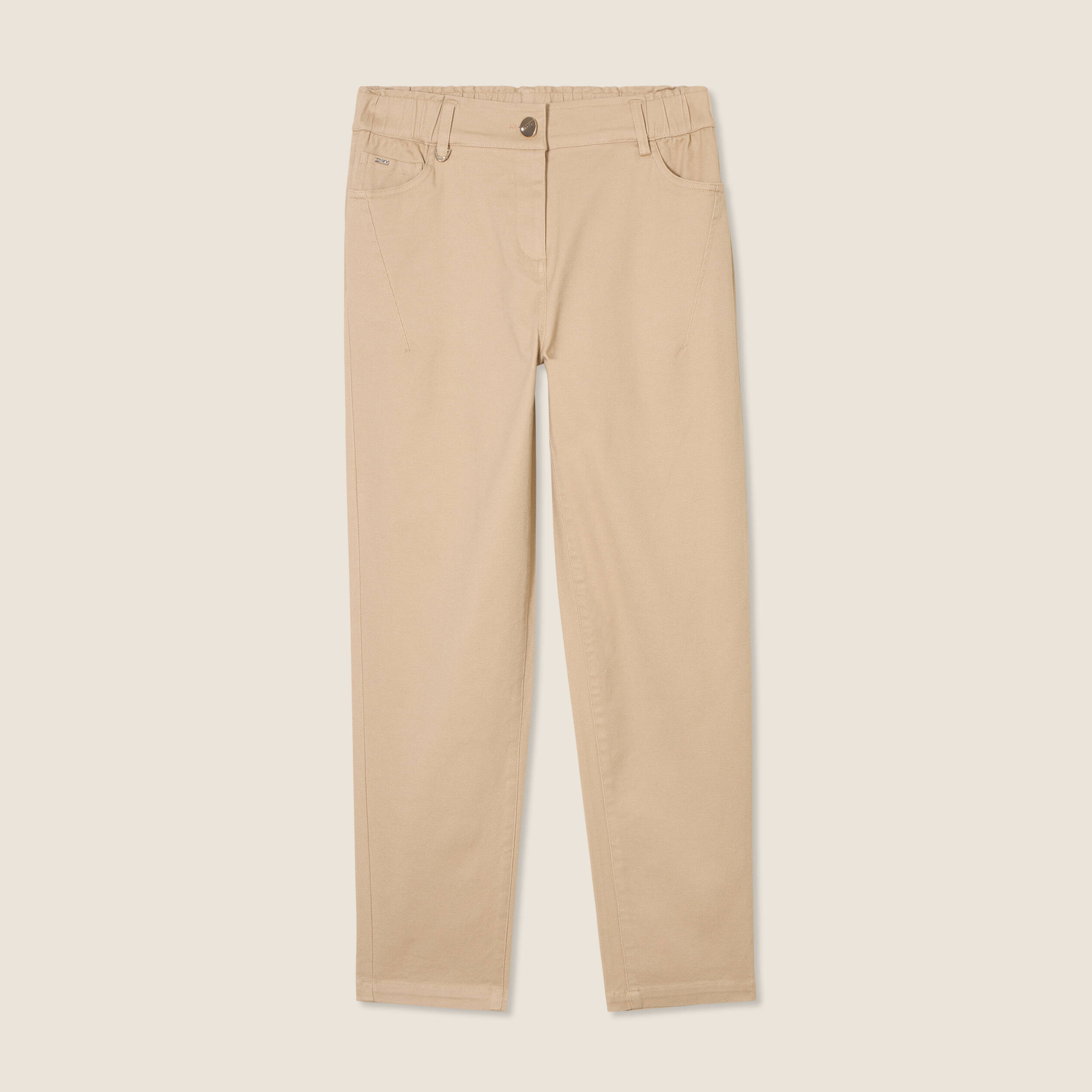 pantalon droit 78eme sable femme Pantalon droit 7/8ème sable femme