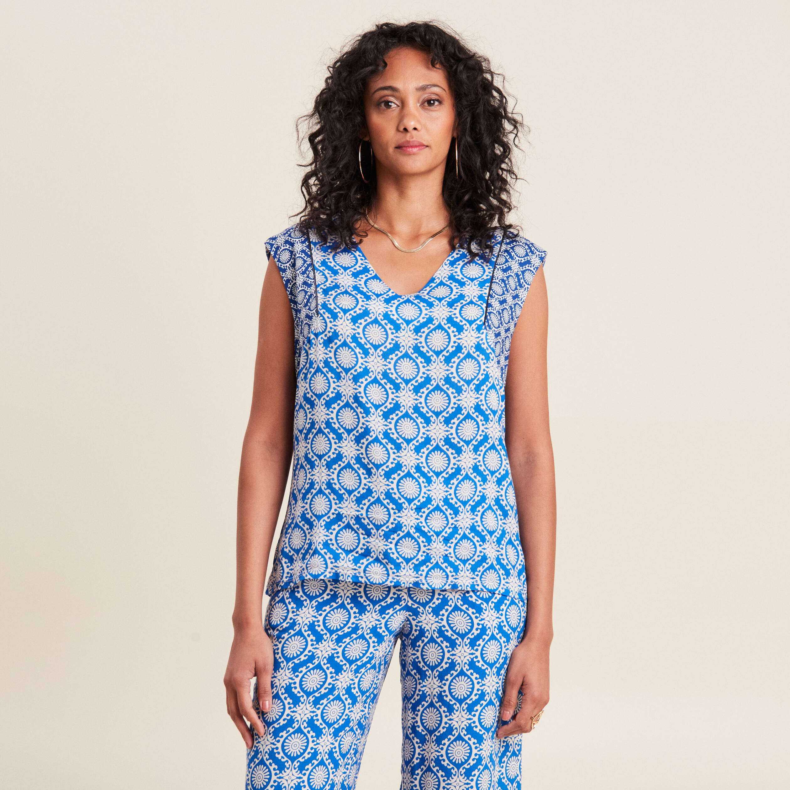 debardeur sans manches bleu femme Débardeur sans manches bleu femme