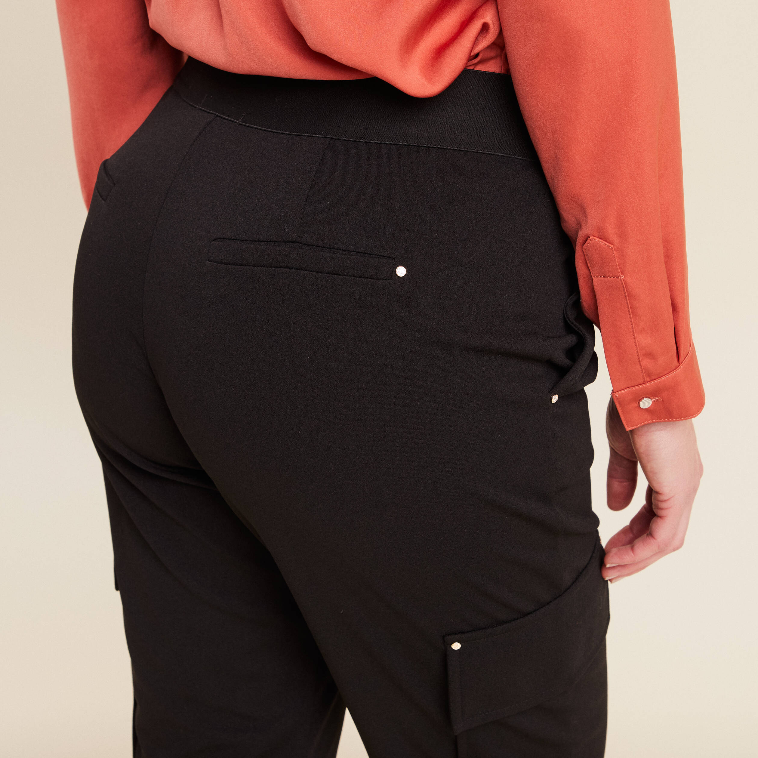 pantalon cargo flou noir femme Pantalon cargo flou noir femme
