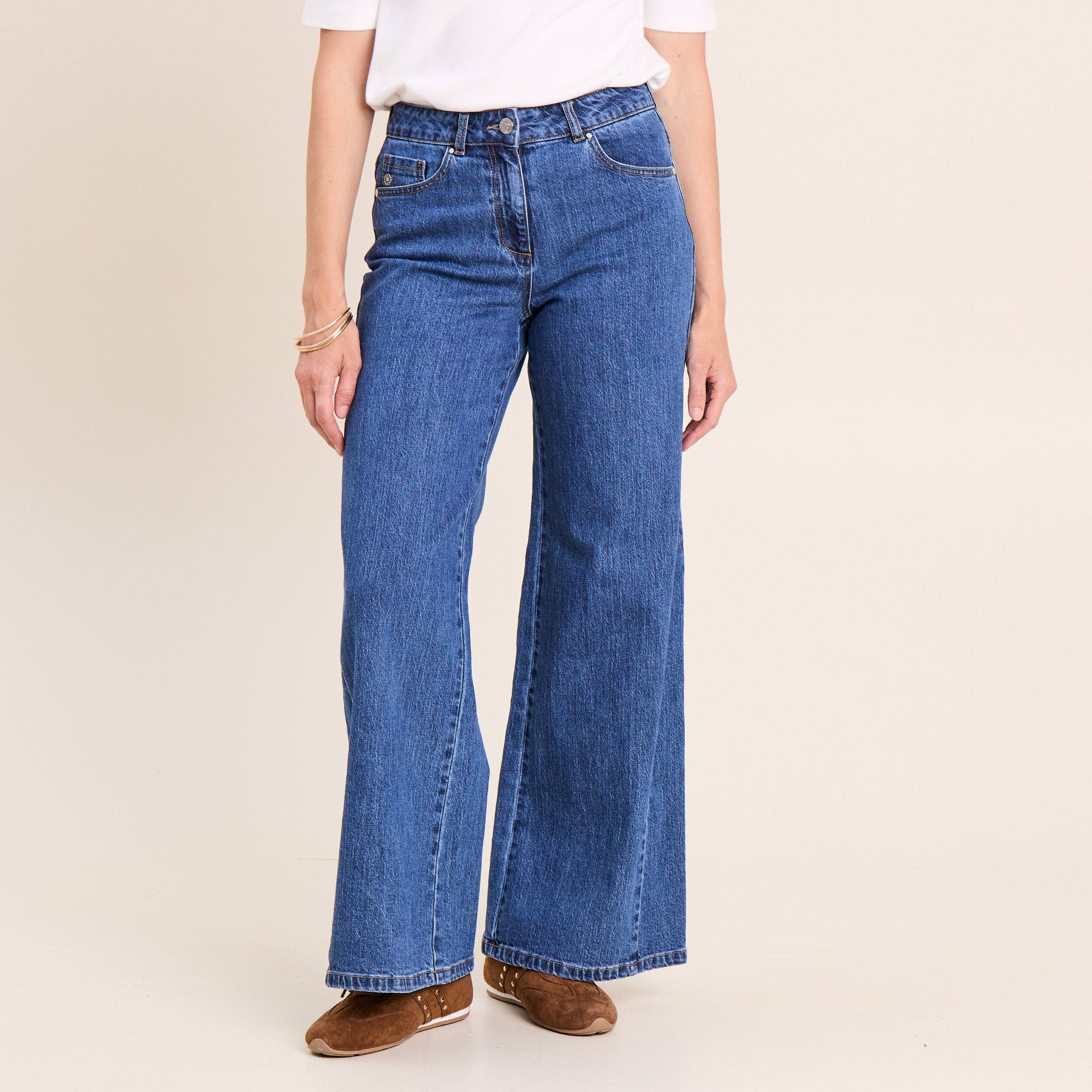 Jean denim stone femme