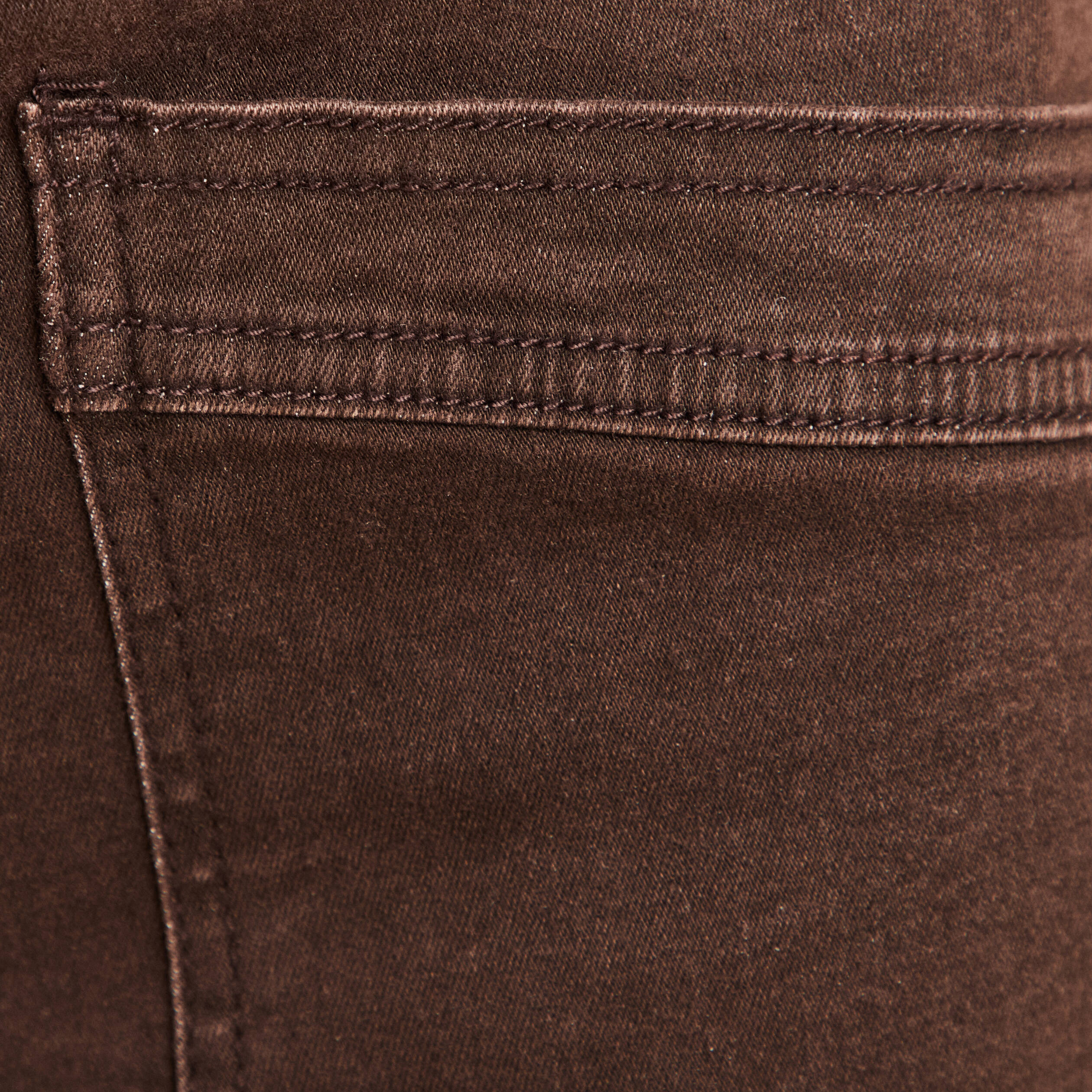 Jean large à coulisse marron foncé femme