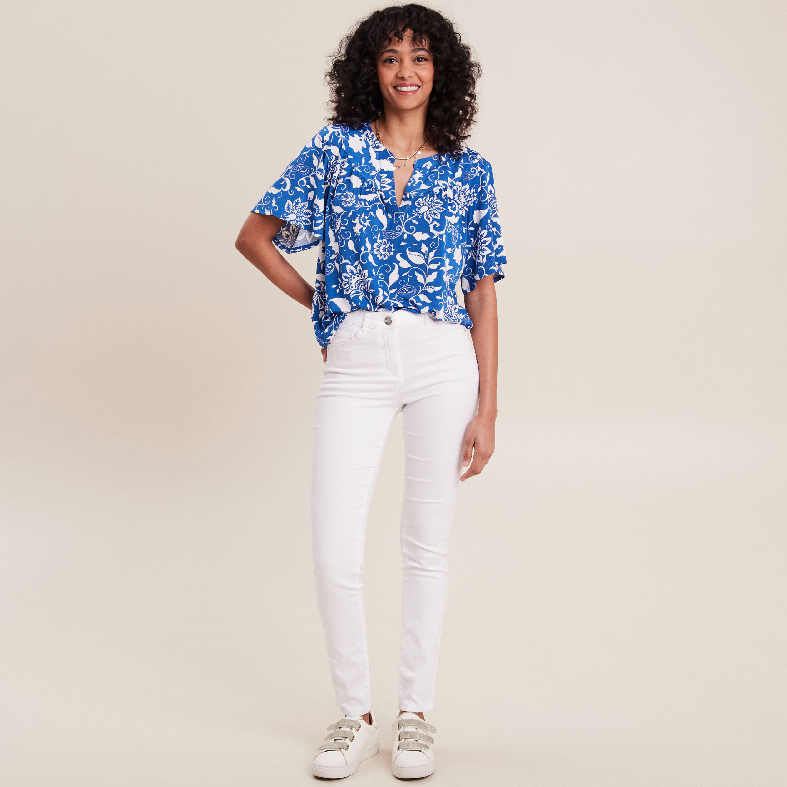 t shirt manches courtes bleu femme T-shirt manches courtes bleu femme