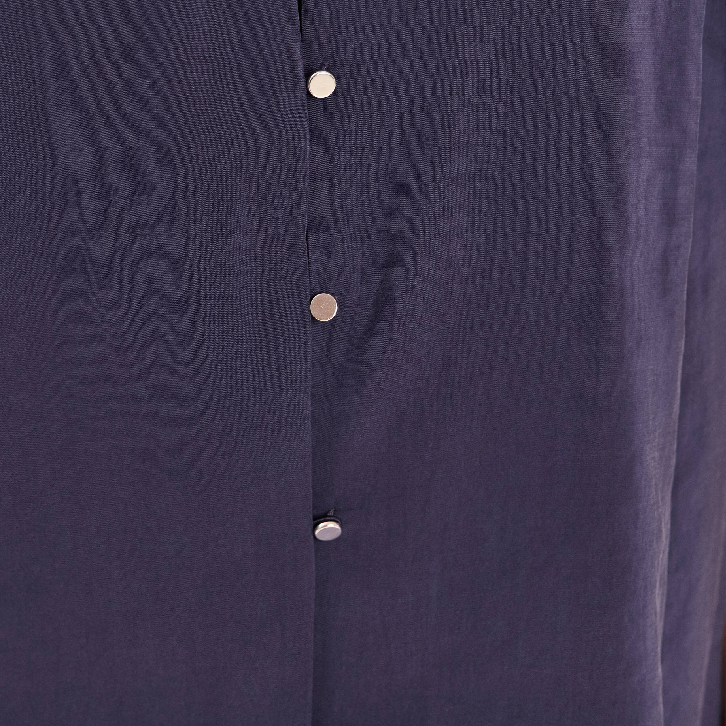 Blouse ample col v manches courtes bleu marine femme