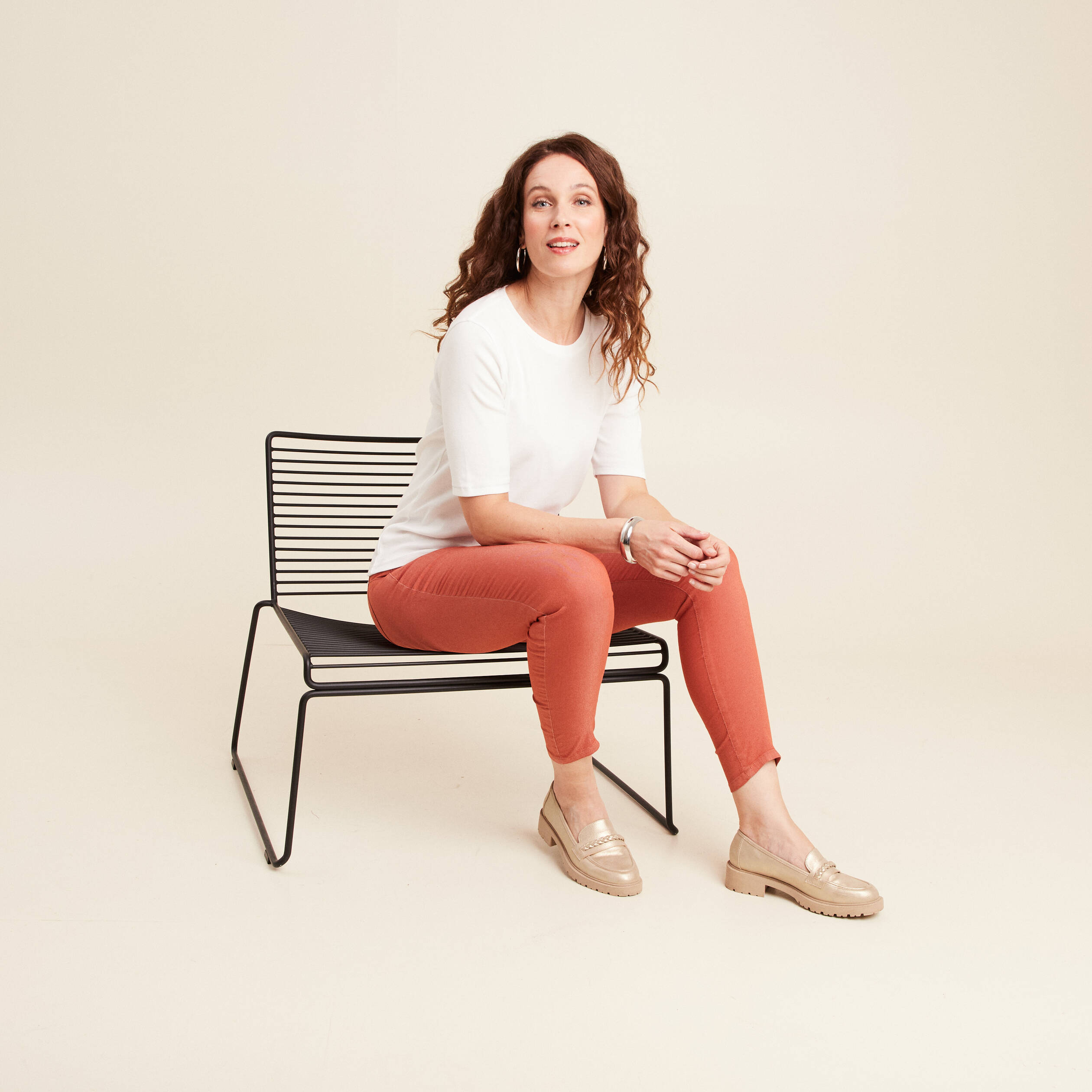 pantalon leger taille standard 78eme vieux rose femme Pantalon léger taille standard 7/8ème vieux rose femme