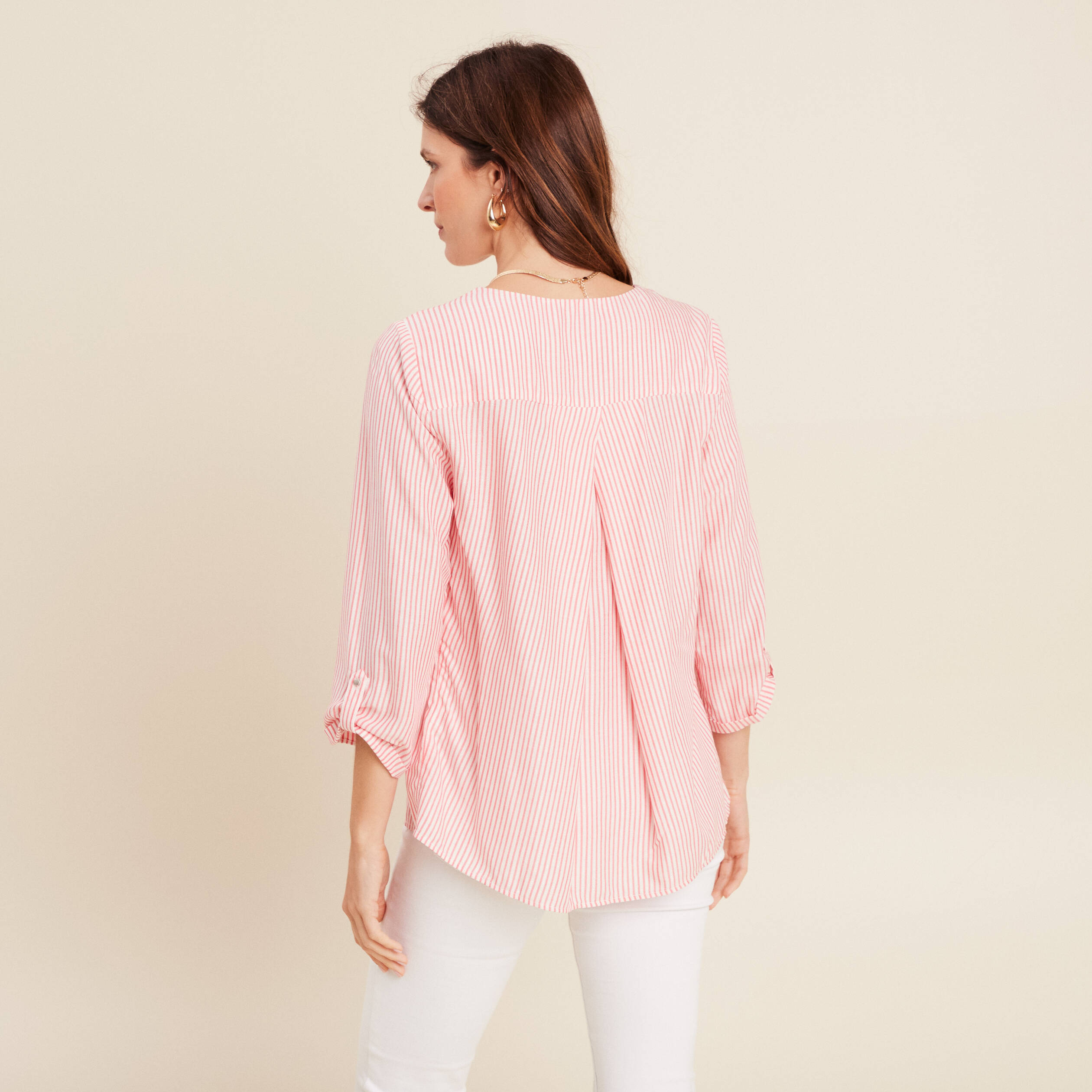 blouse fluide manches 34 rouge femme blouse fluide manches 3/4 rouge femme
