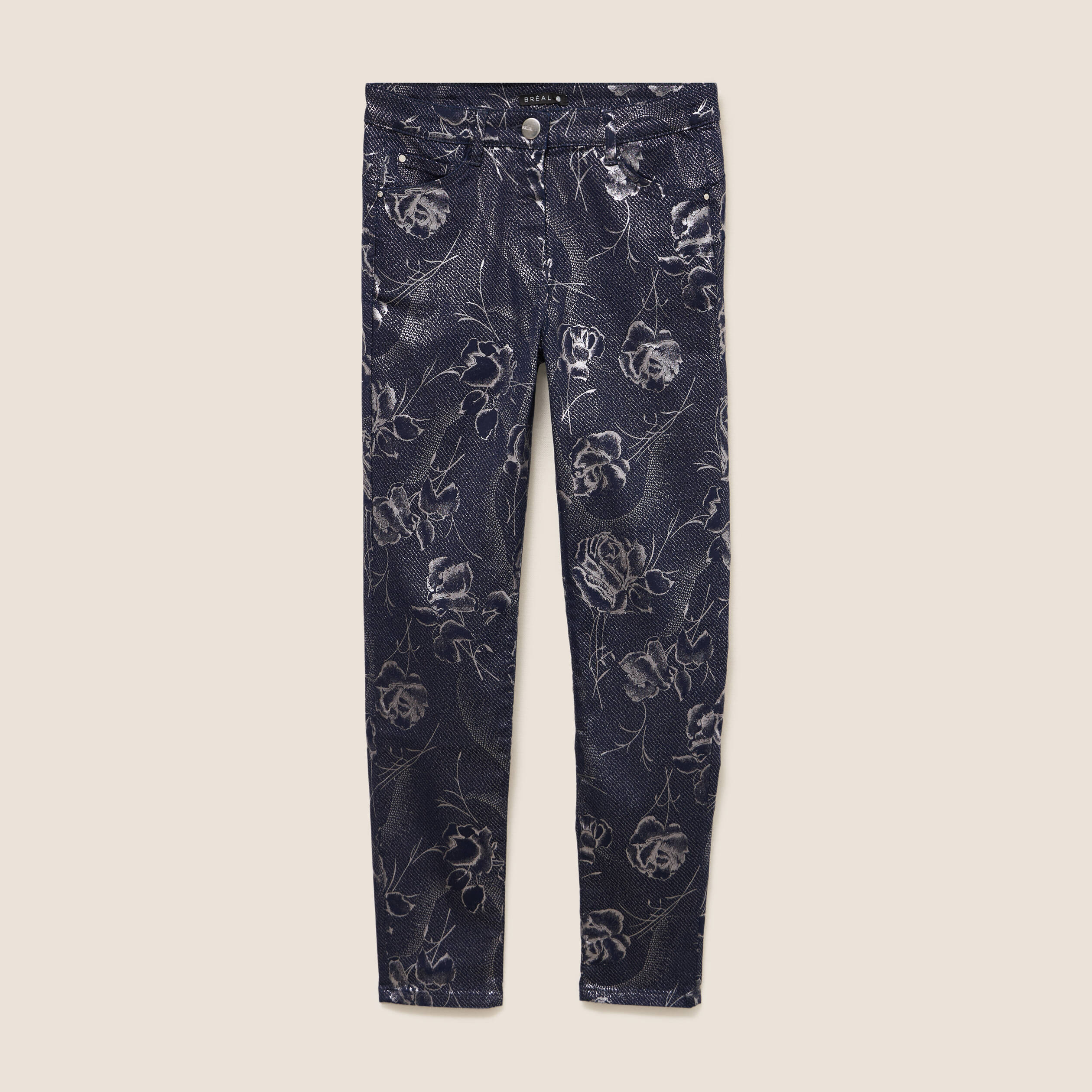 Pantalon magique Le L&eacute;ger enduit bleu femme
