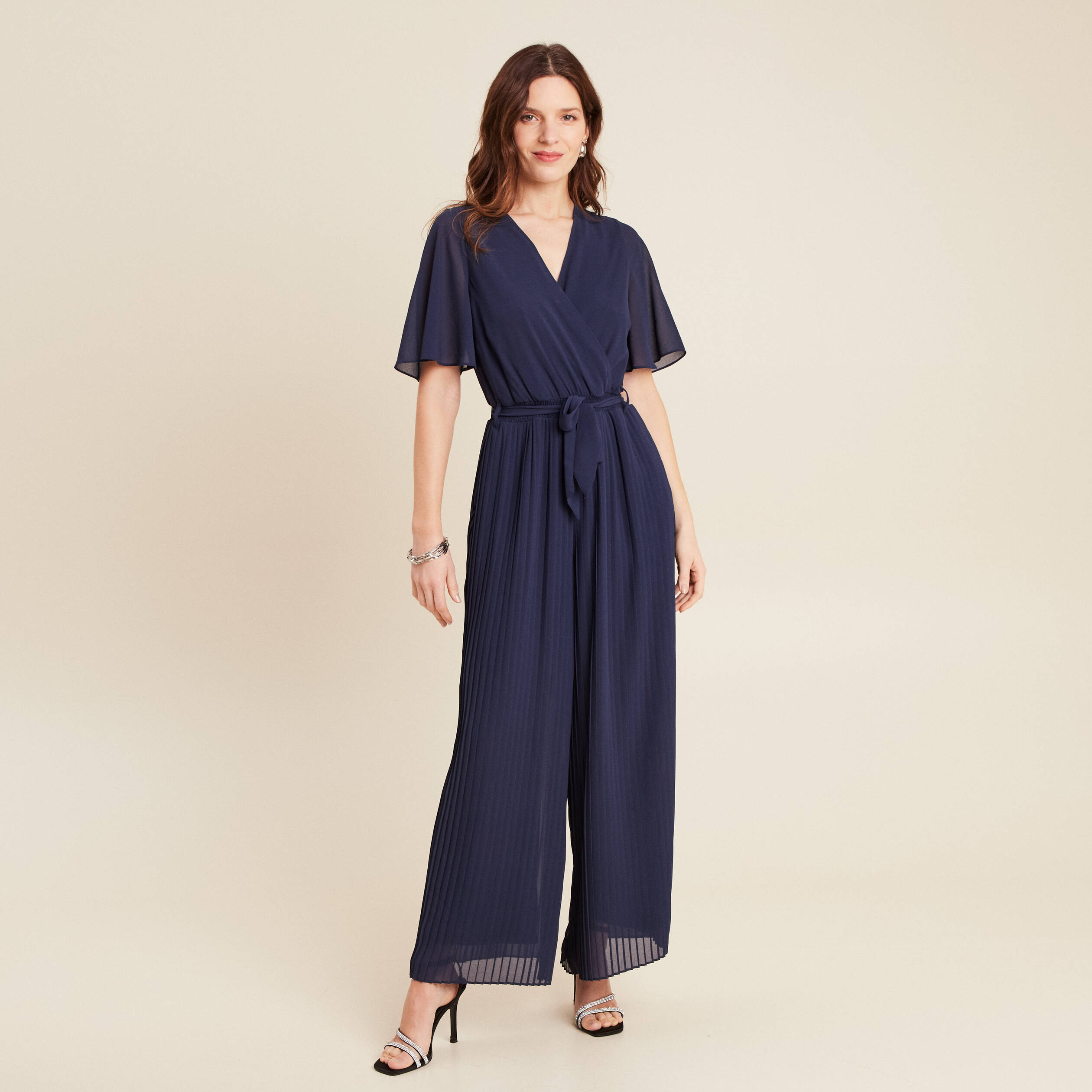 combinaison pantalon fluide bleu marine femme Combinaison pantalon fluide bleu marine femme