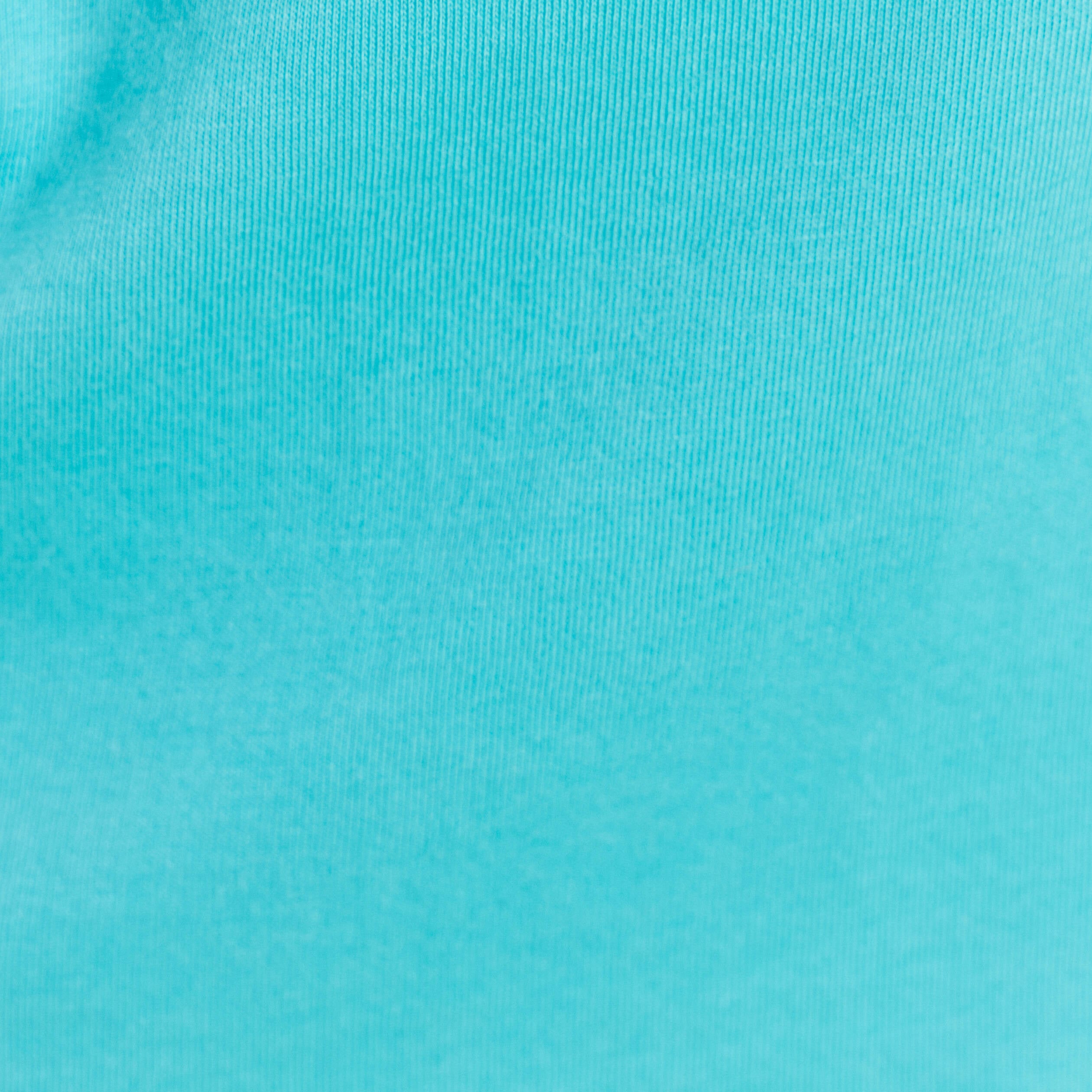T-shirt col rond manches courtes brod&eacute; vert turquoise femme