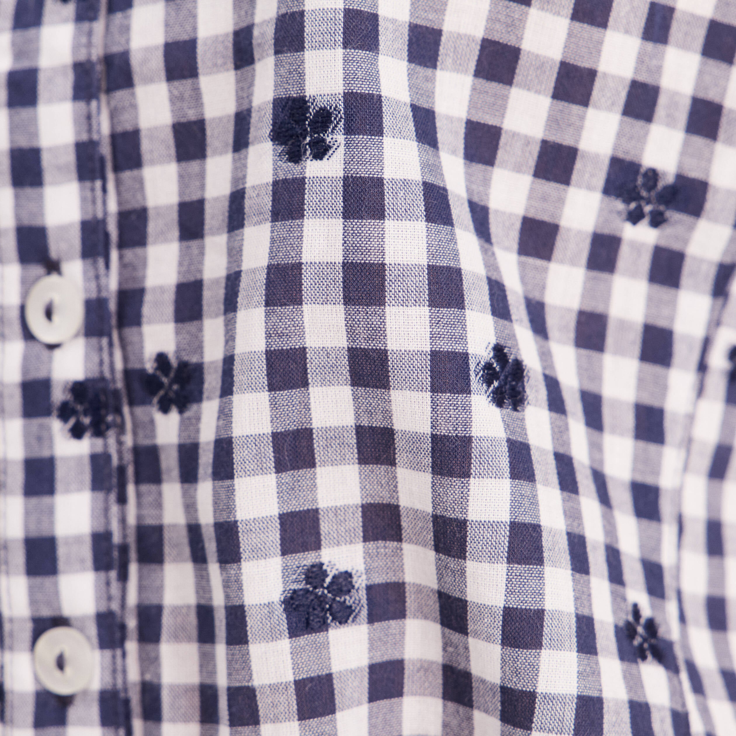 Chemise nou&eacute;e bleu femme
