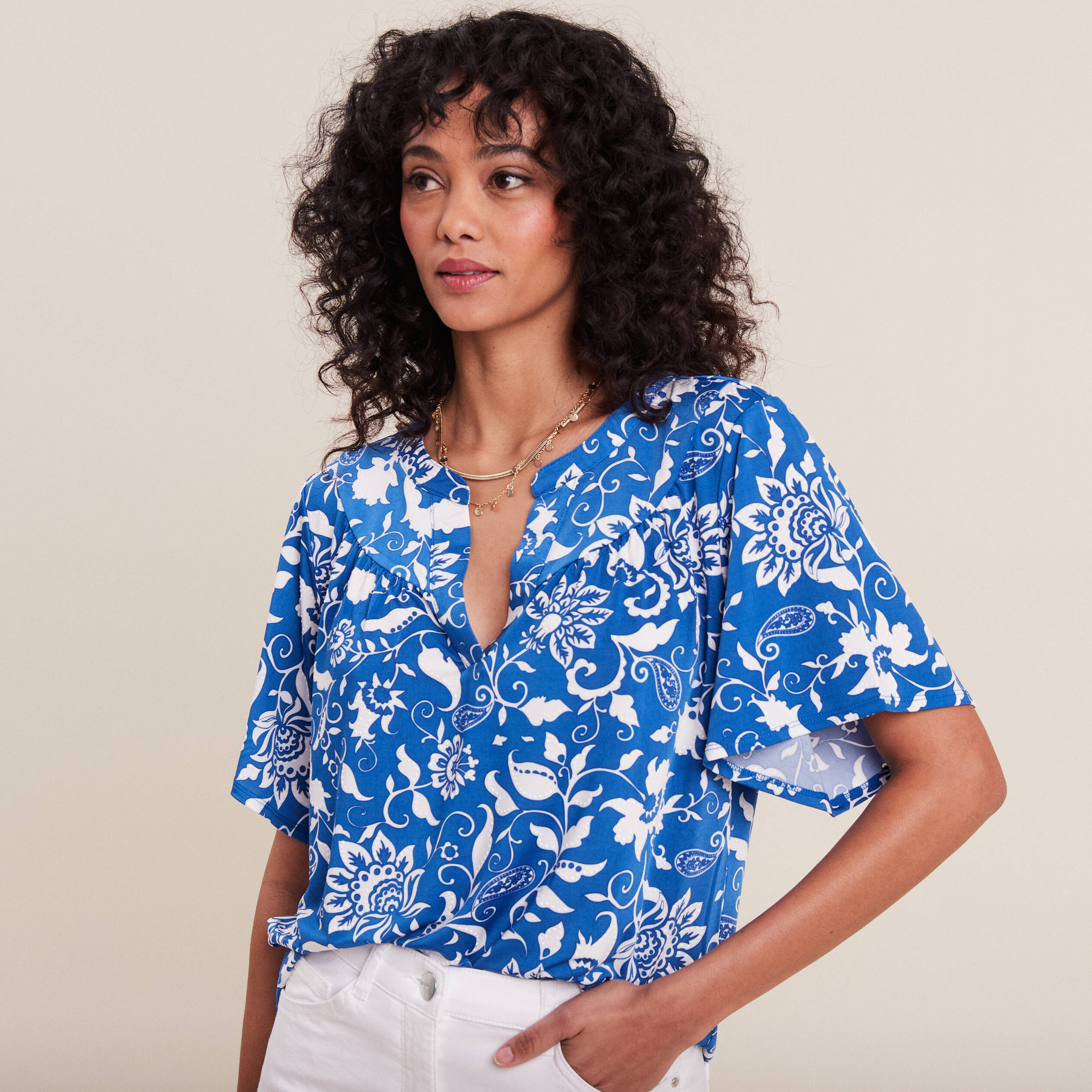 t shirt manches courtes bleu femme T-shirt manches courtes bleu femme
