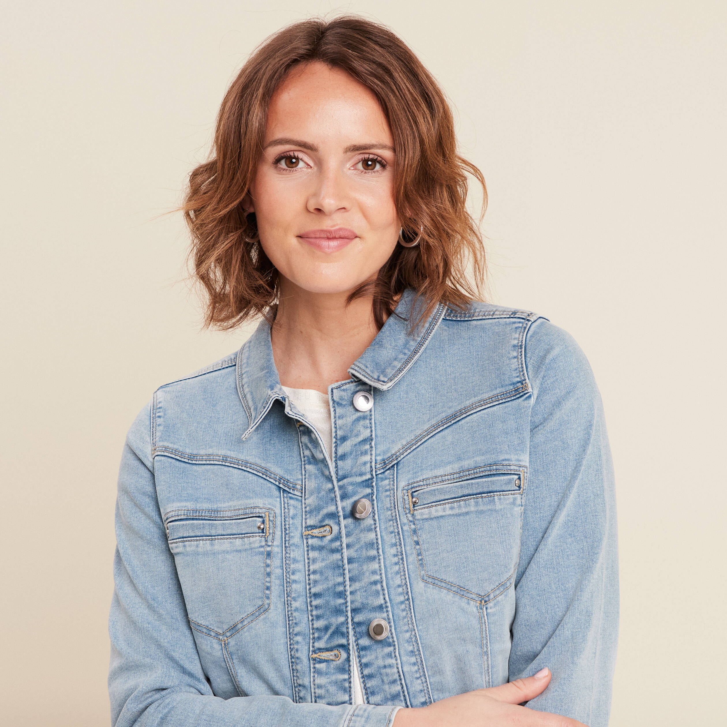 blouson en jean denim baby bleu femme Blouson en jean denim baby bleu femme