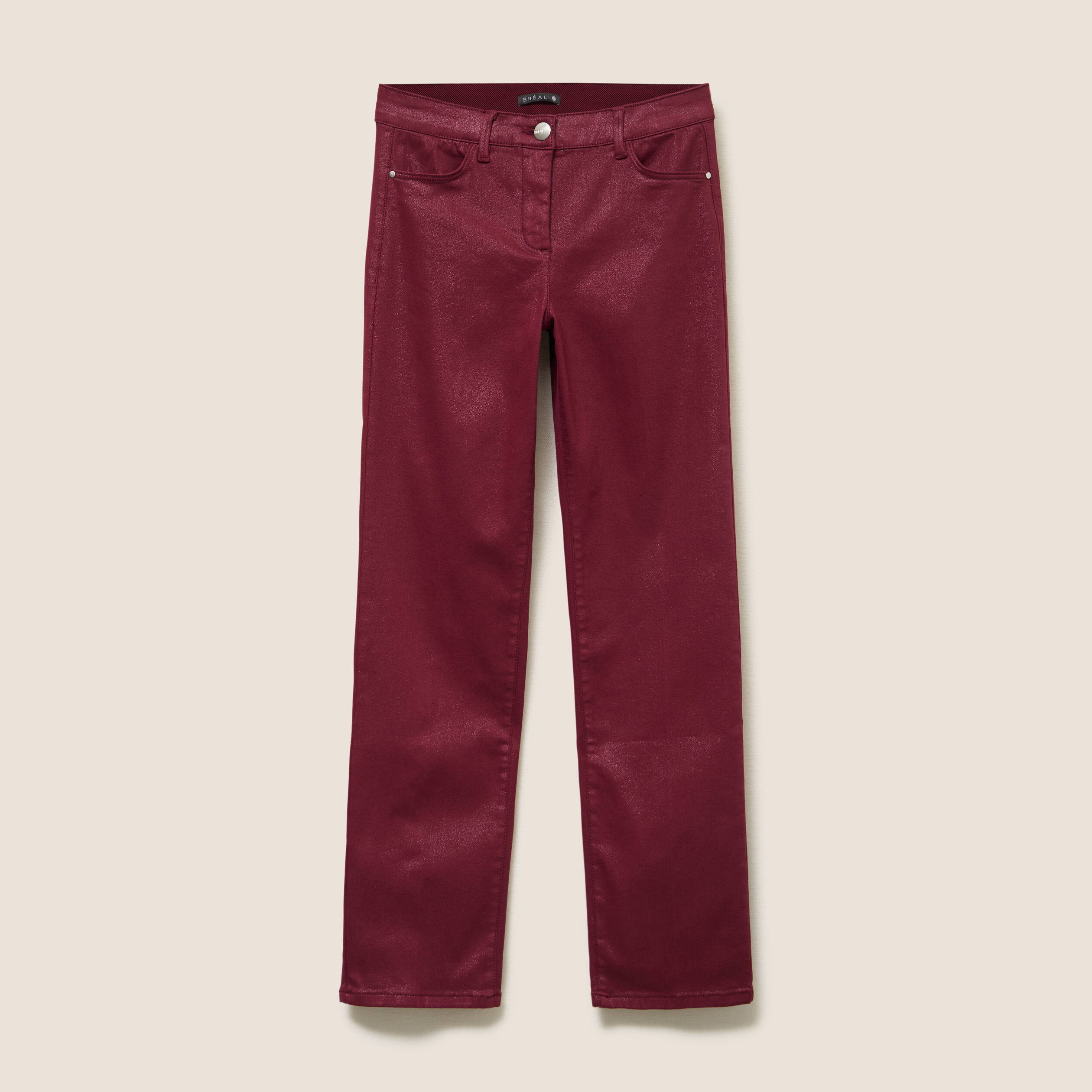 Pantalon magique L'Unique effet brillant bordeaux femme
