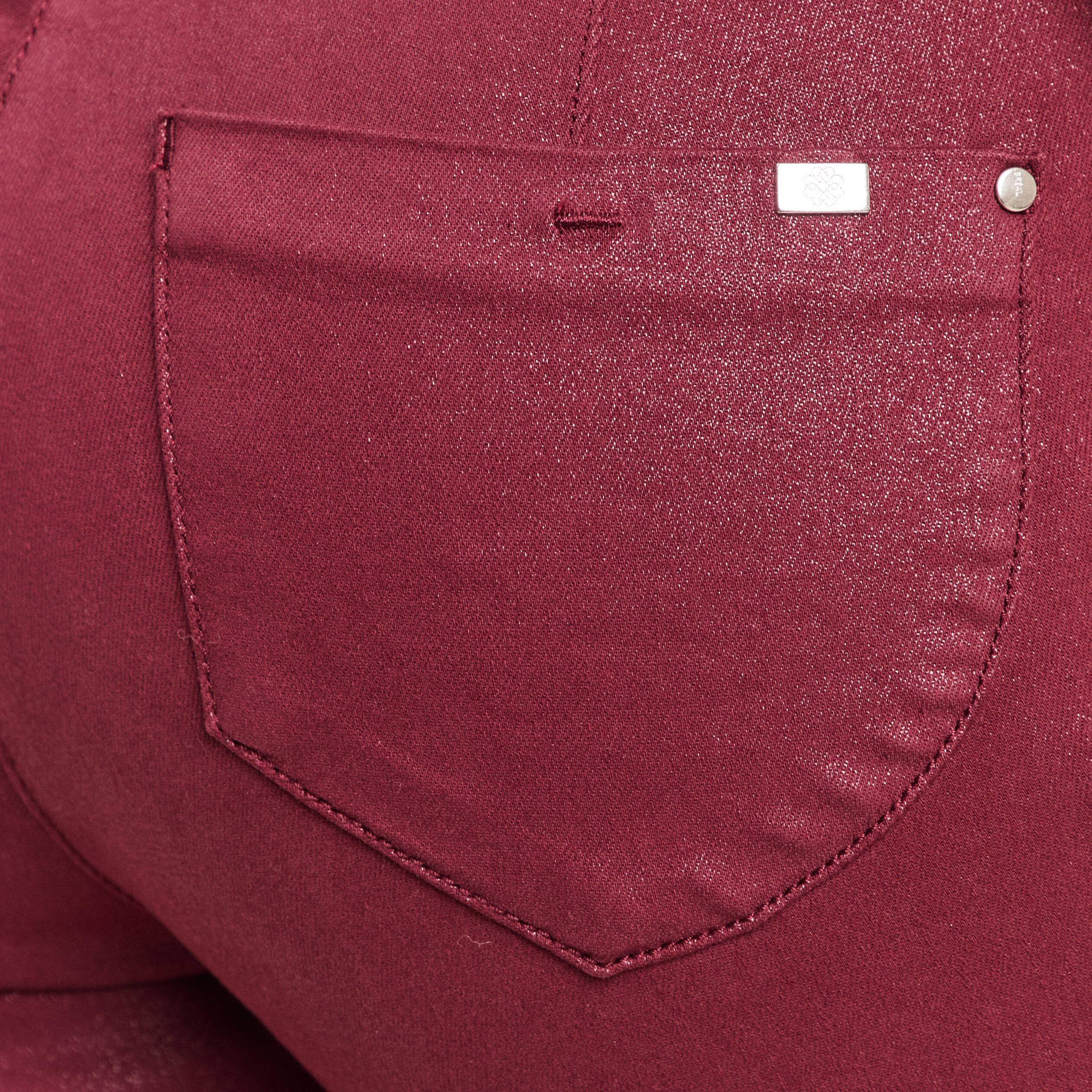 Pantalon magique L'Unique effet brillant bordeaux femme