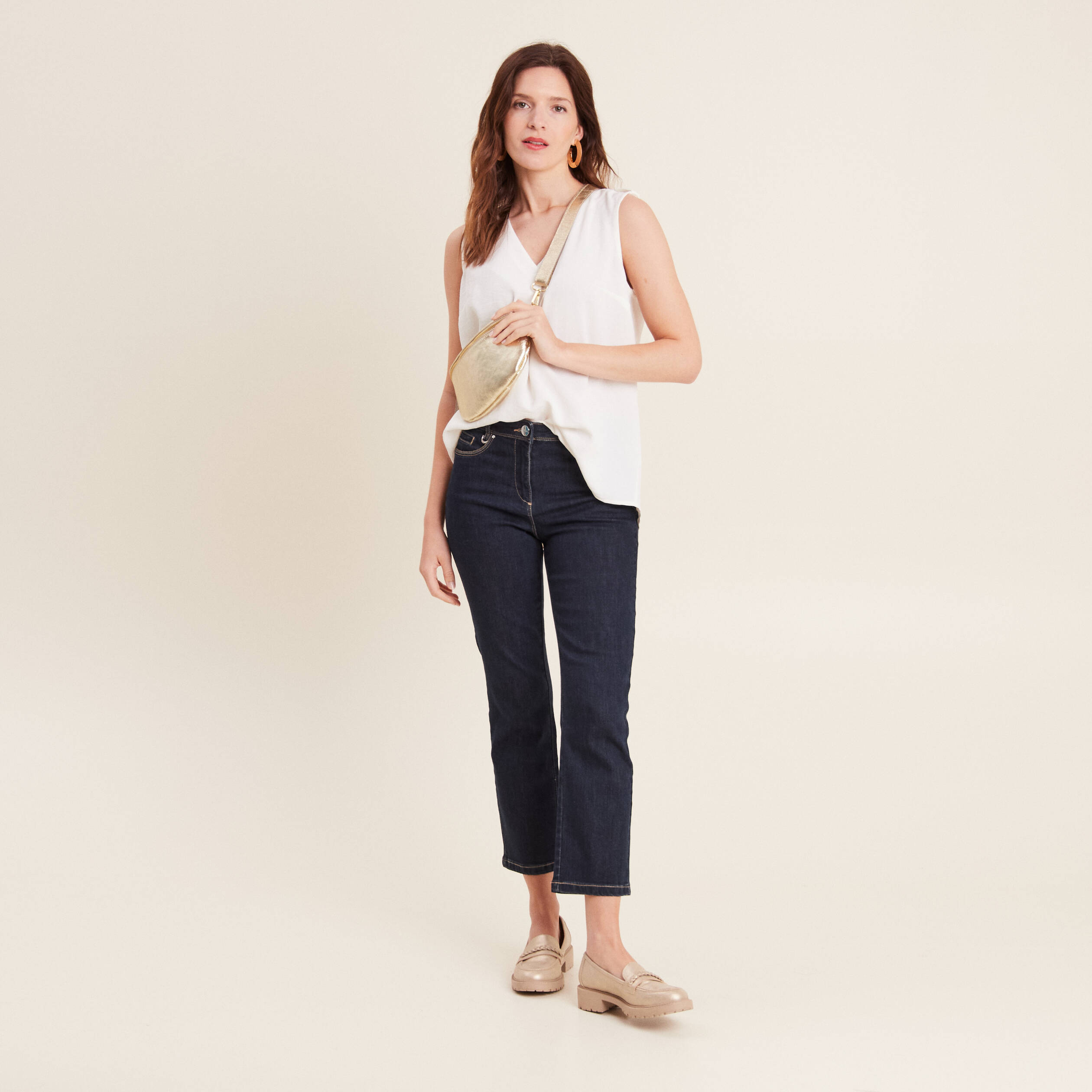 blouse sans manches ecru femme Blouse sans manches ecru femme