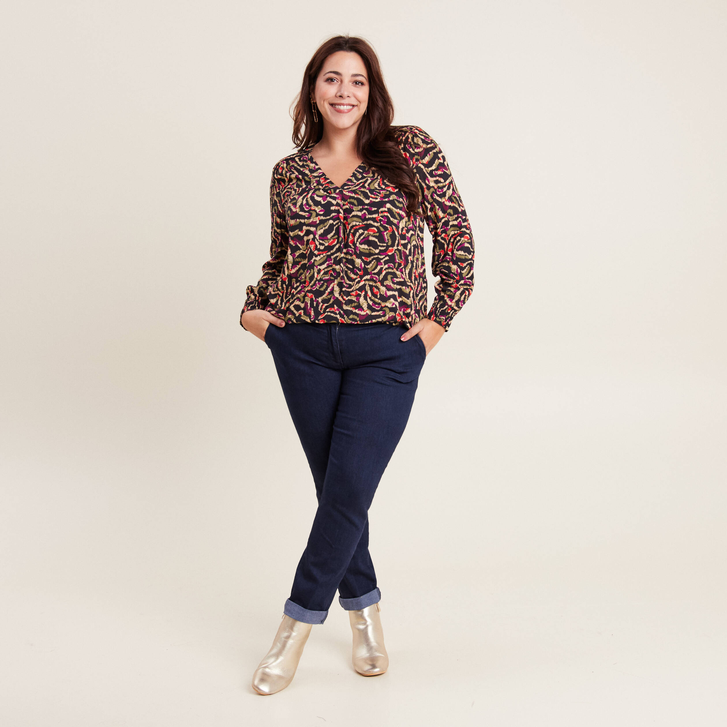 blouse manches longues vert kaki femme Blouse manches longues vert kaki femme