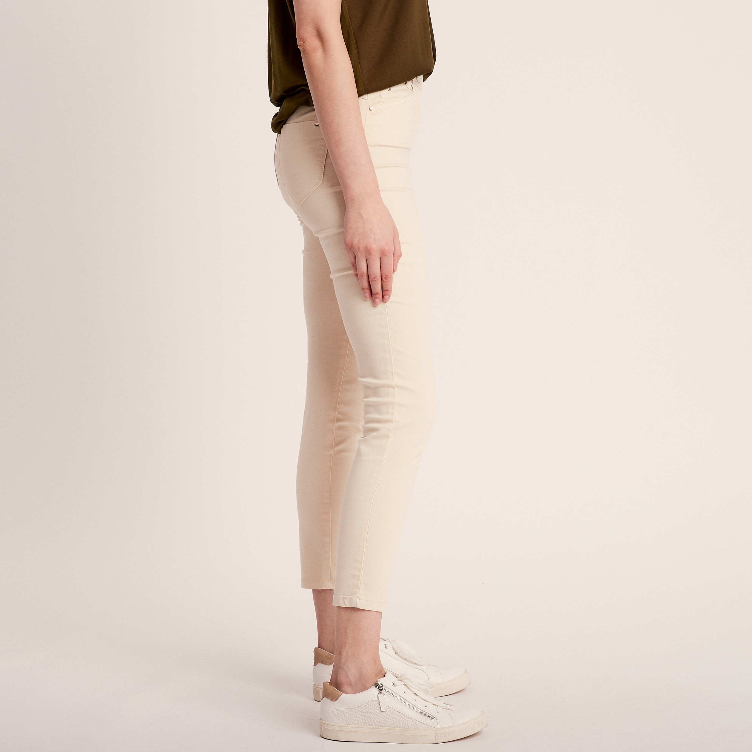 pantalon ajuste ivoire femme Pantalon ajusté ivoire femme