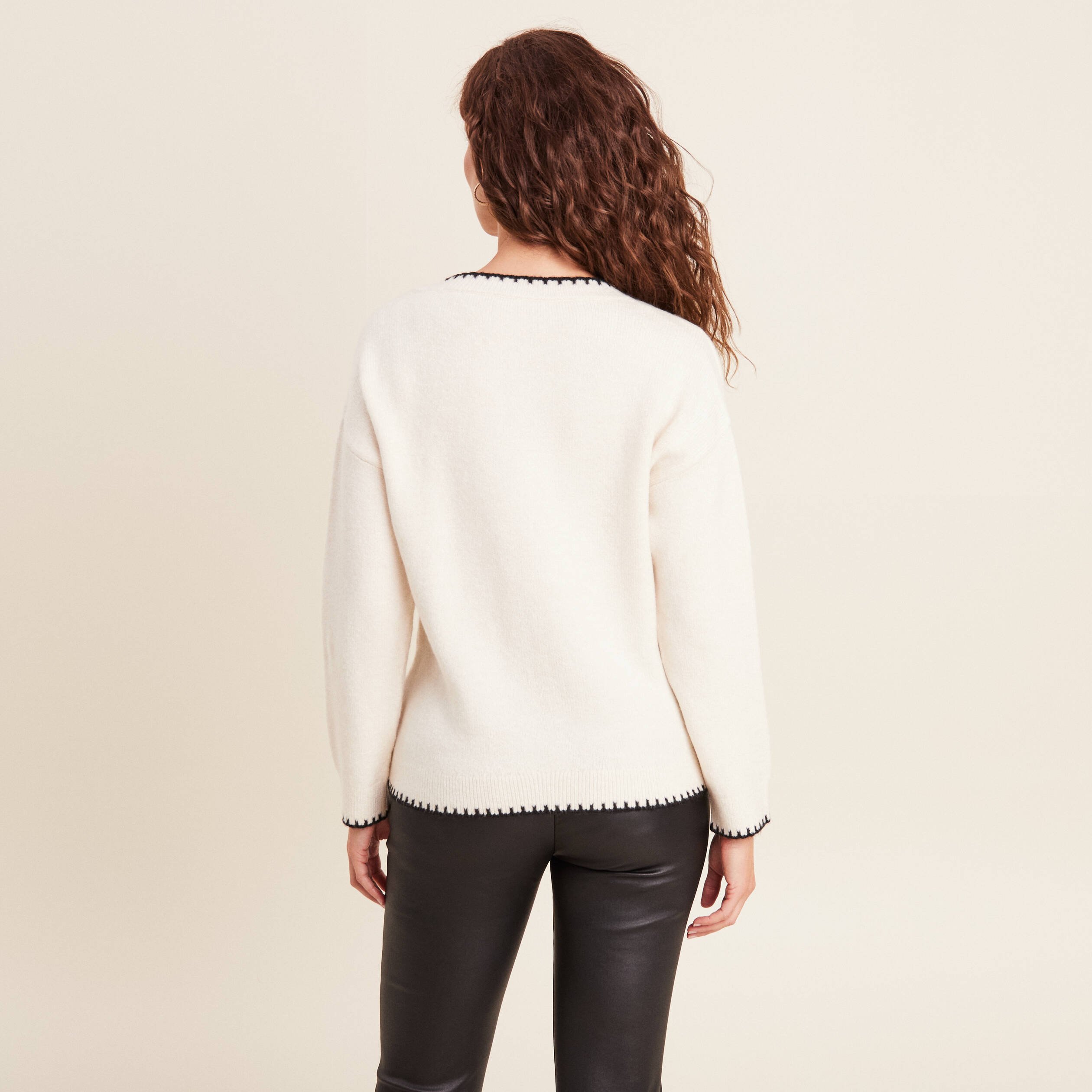 pull manches longues ecru femme Pull manches longues ecru femme