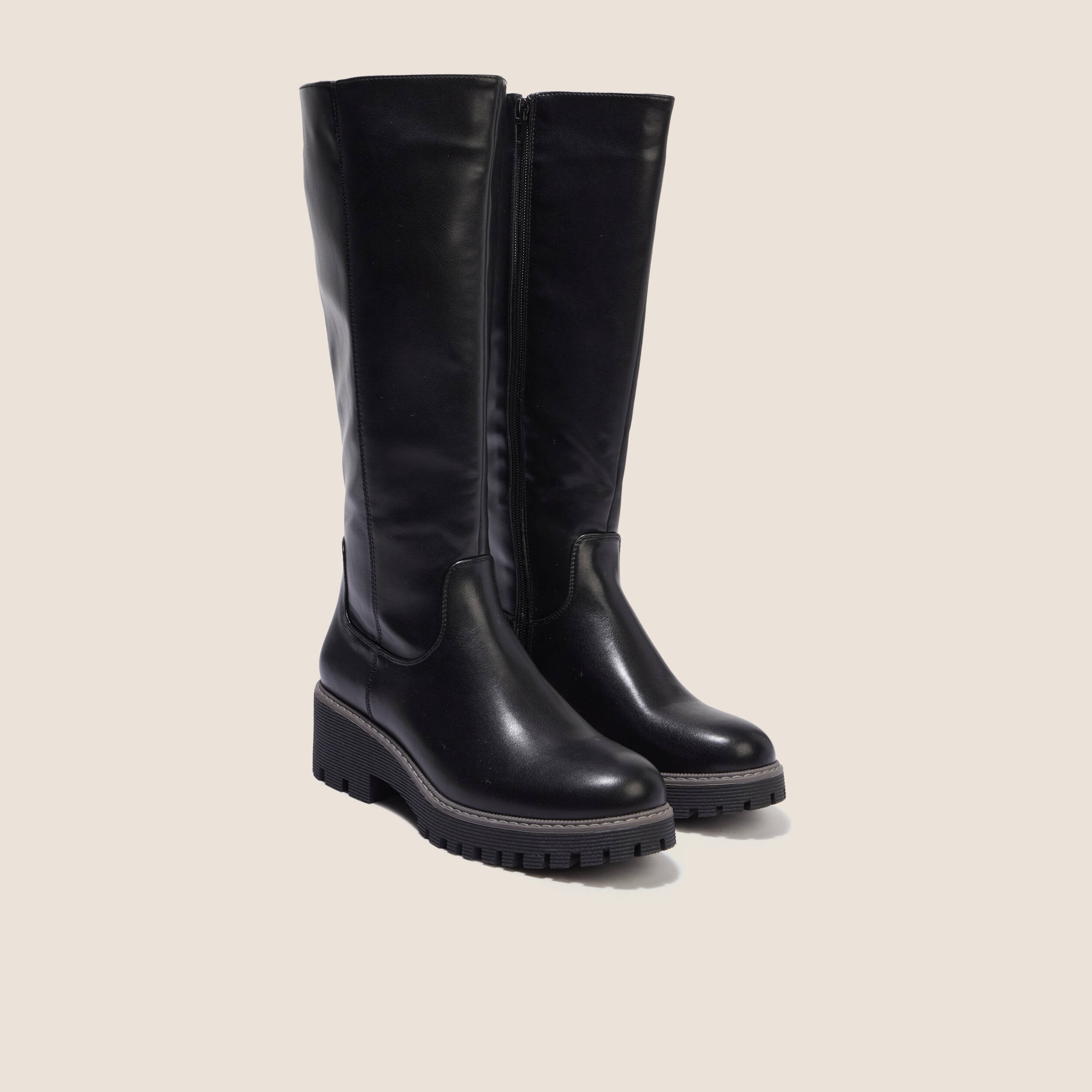 Bottes Rétro Femme à Semelle Compensée - Taille 39, Couleur Violette, Matière Caoutchouc, Neuves