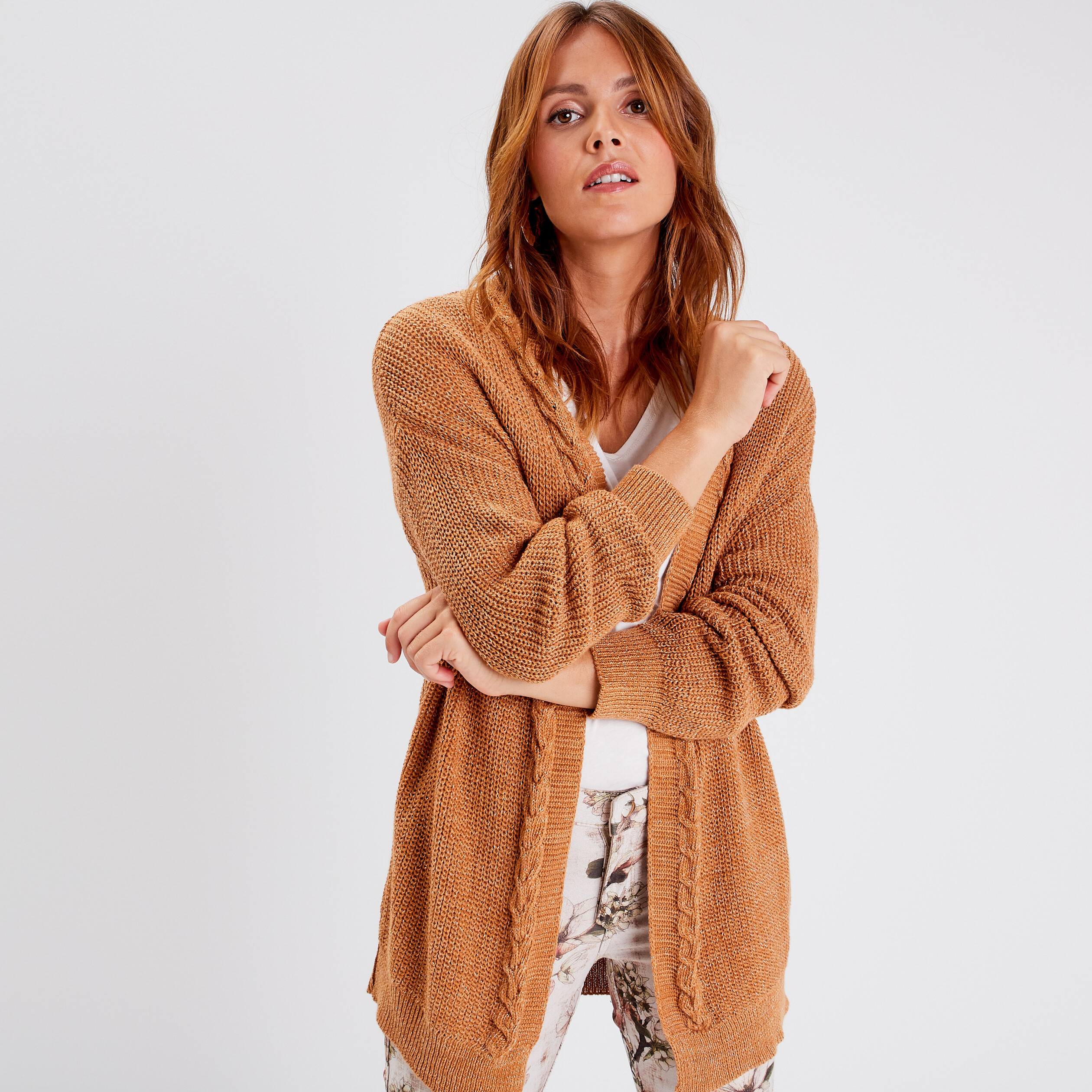 Long gilet Femme - Camel - Pulls et gilets - Femme