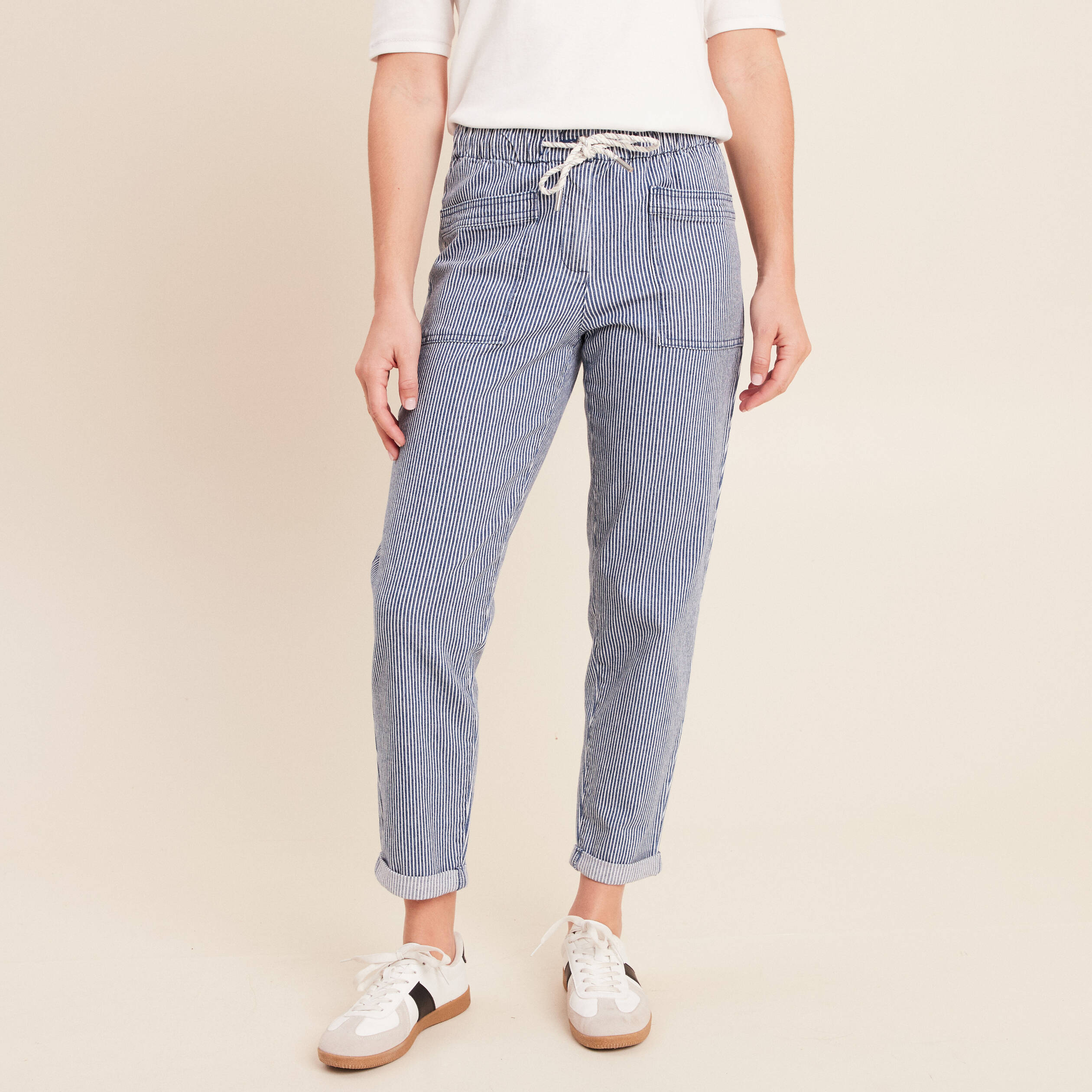 Jean coupe mom 7/8&egrave;me bleu femme