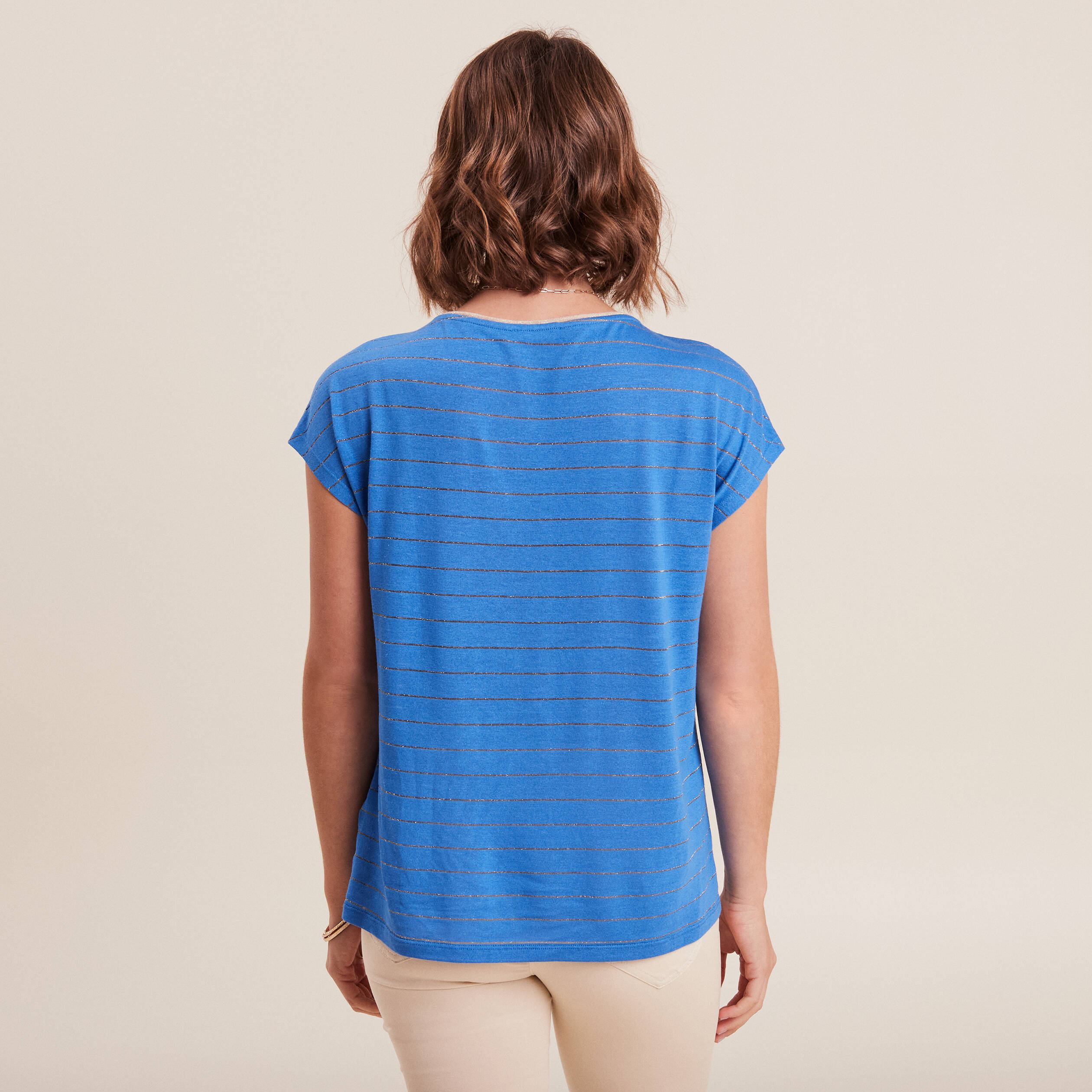 t shirt manches courtes bleu femme T-shirt manches courtes bleu femme