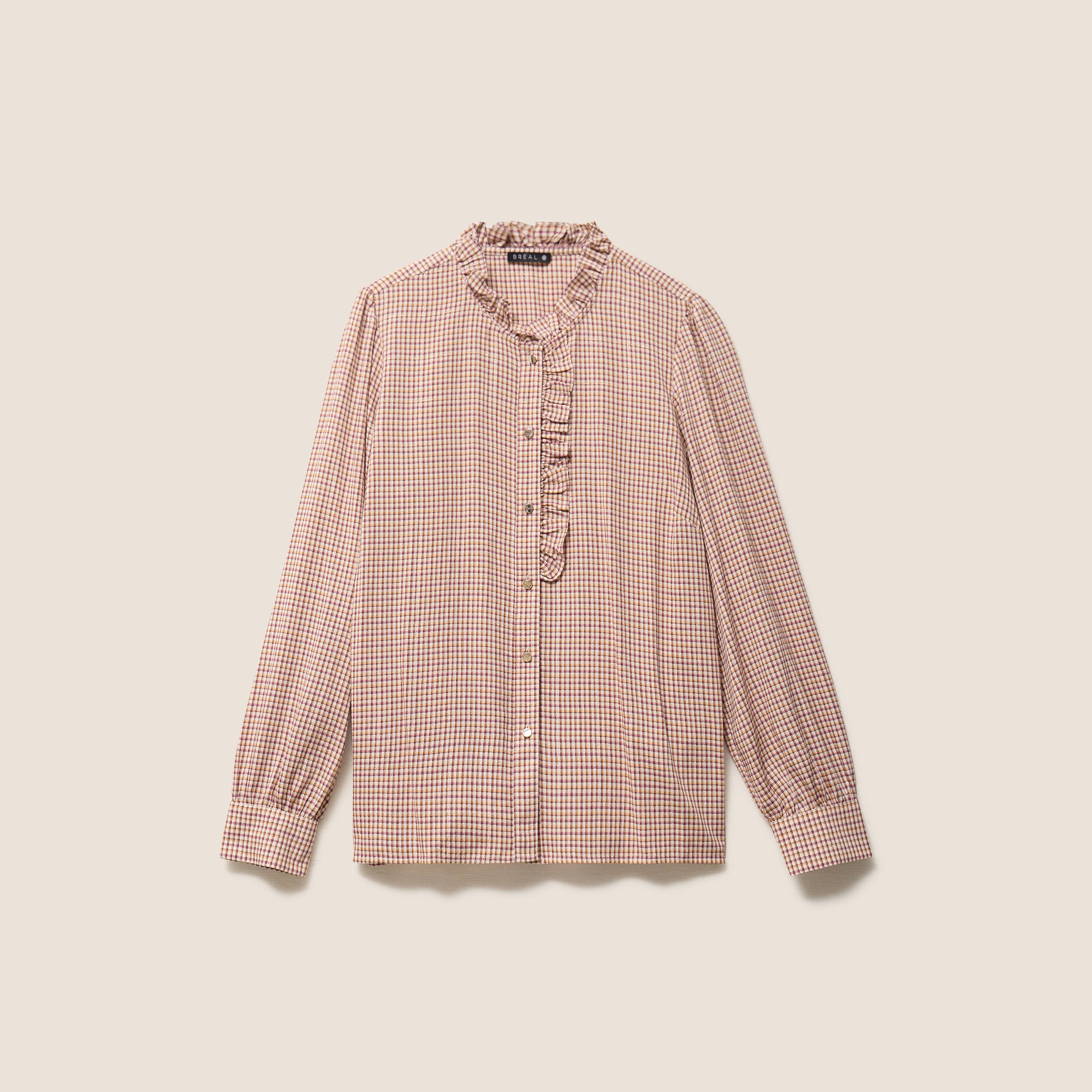 Chemise fluide manches longues rose femme