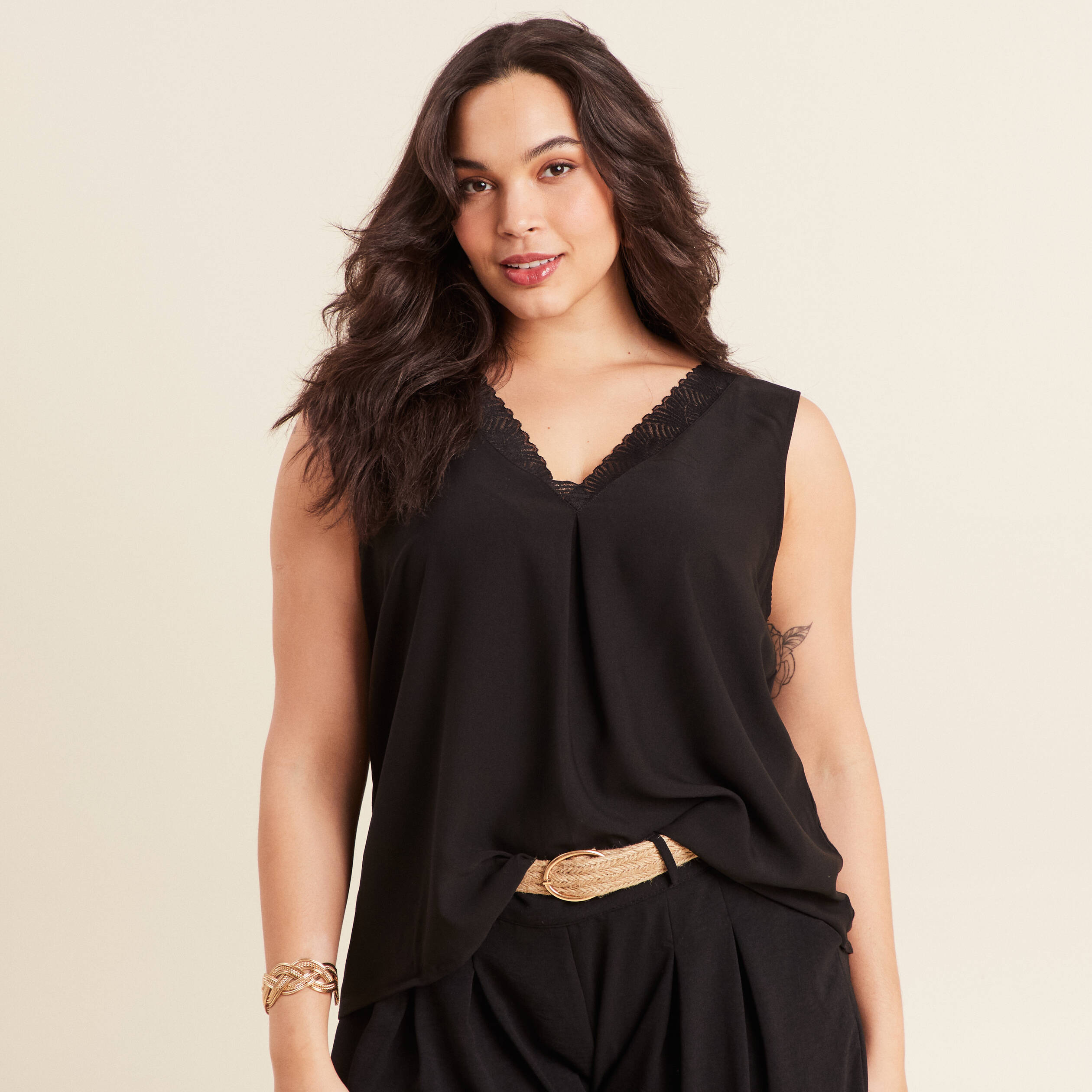 debardeur sans manches noir femme Débardeur sans manches noir femme