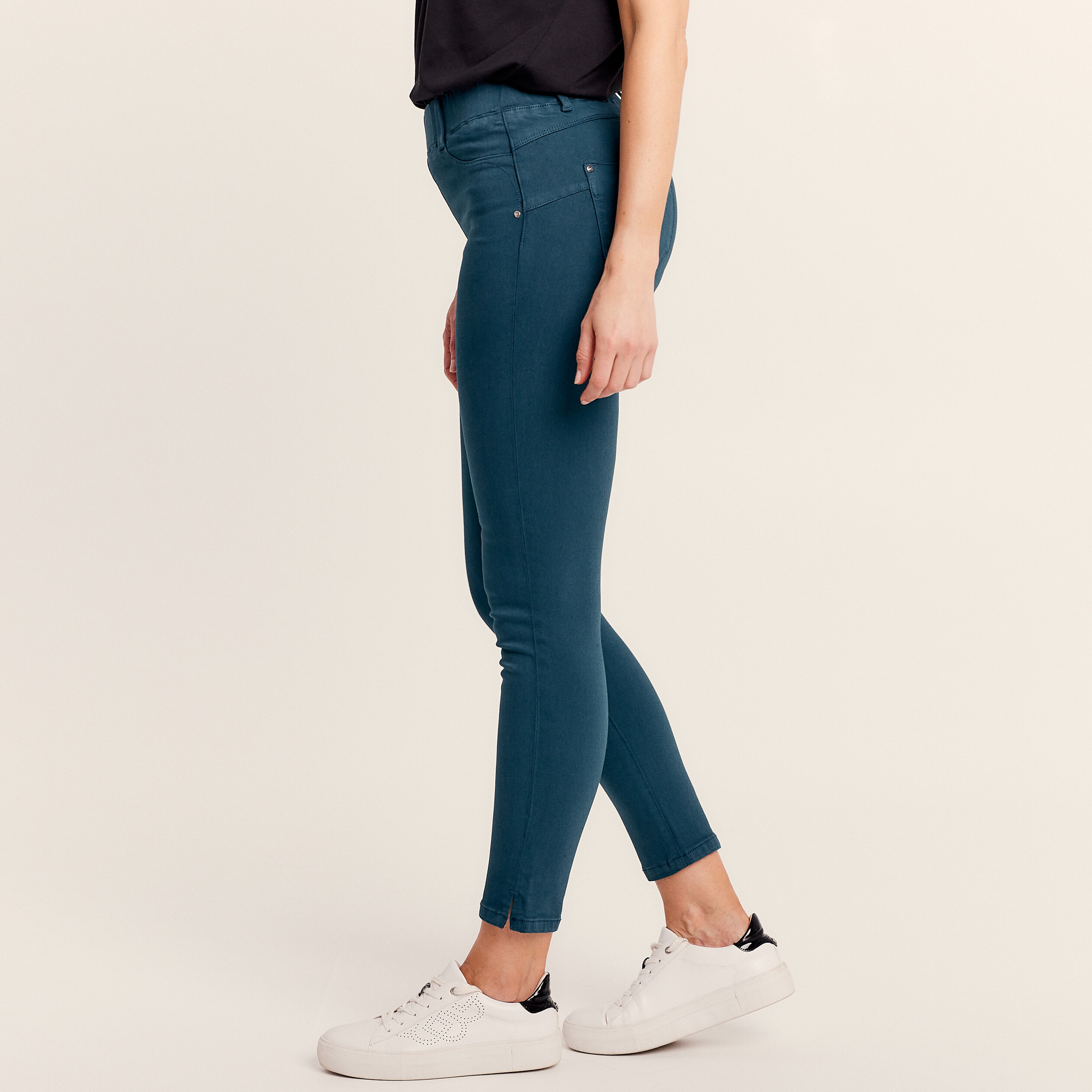 Tregging taille standard bleu canard femme