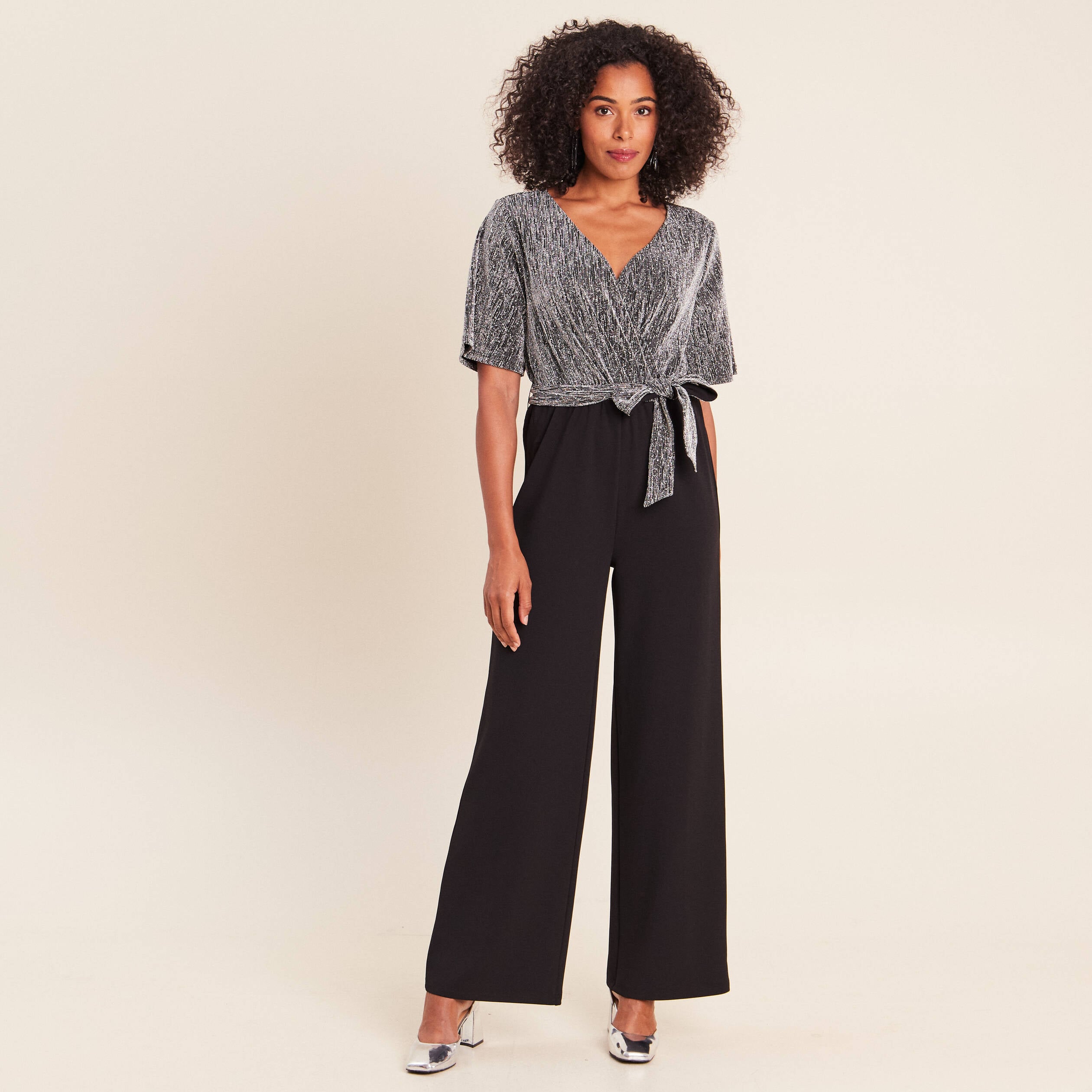 Combinaison gris argent femme