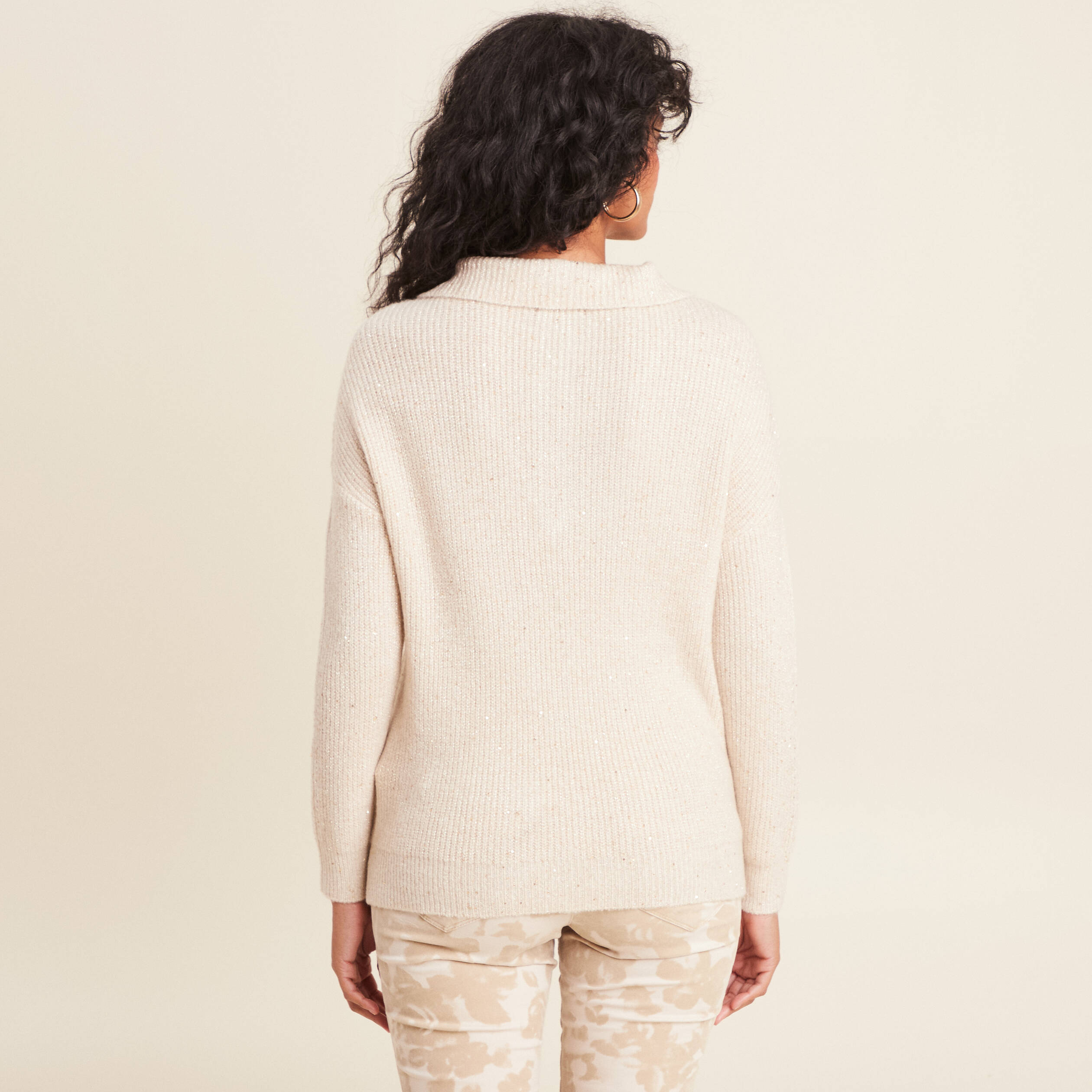 pull manches longues couleur or femme Pull manches longues couleur or femme