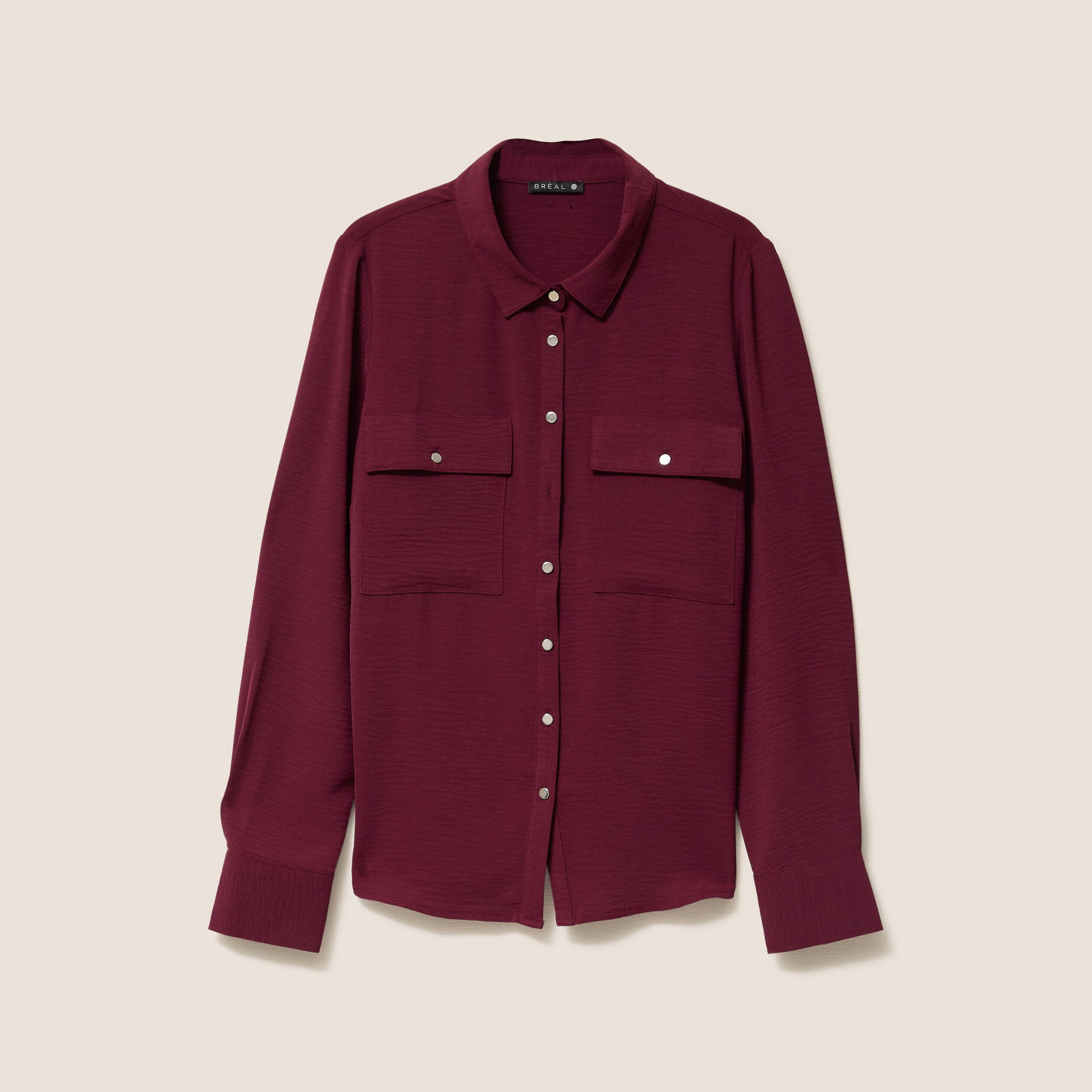 chemise manches longues bordeaux femme Chemise manches longues bordeaux femme