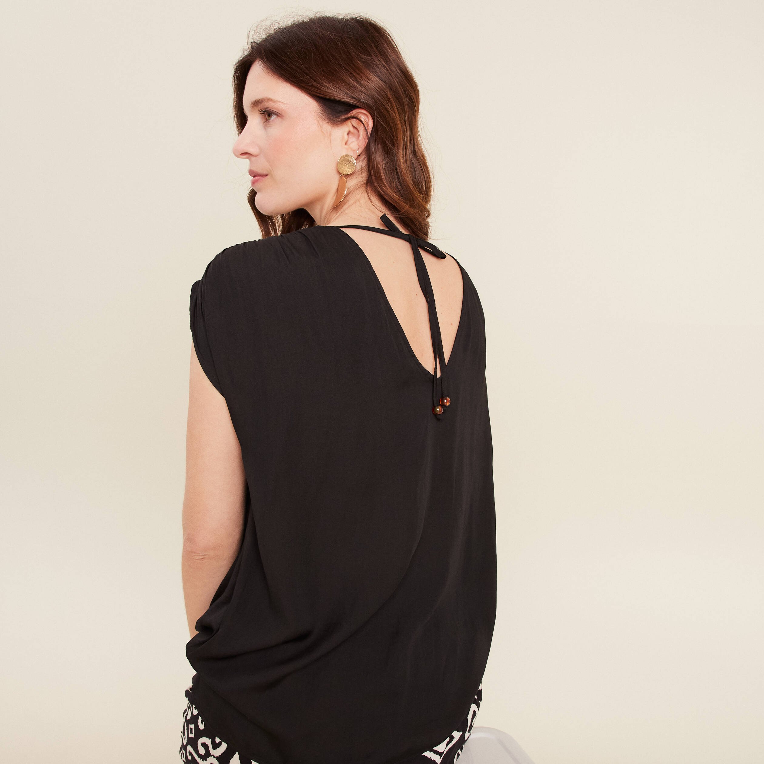 blouse sans manches noir femme Blouse sans manches noir femme
