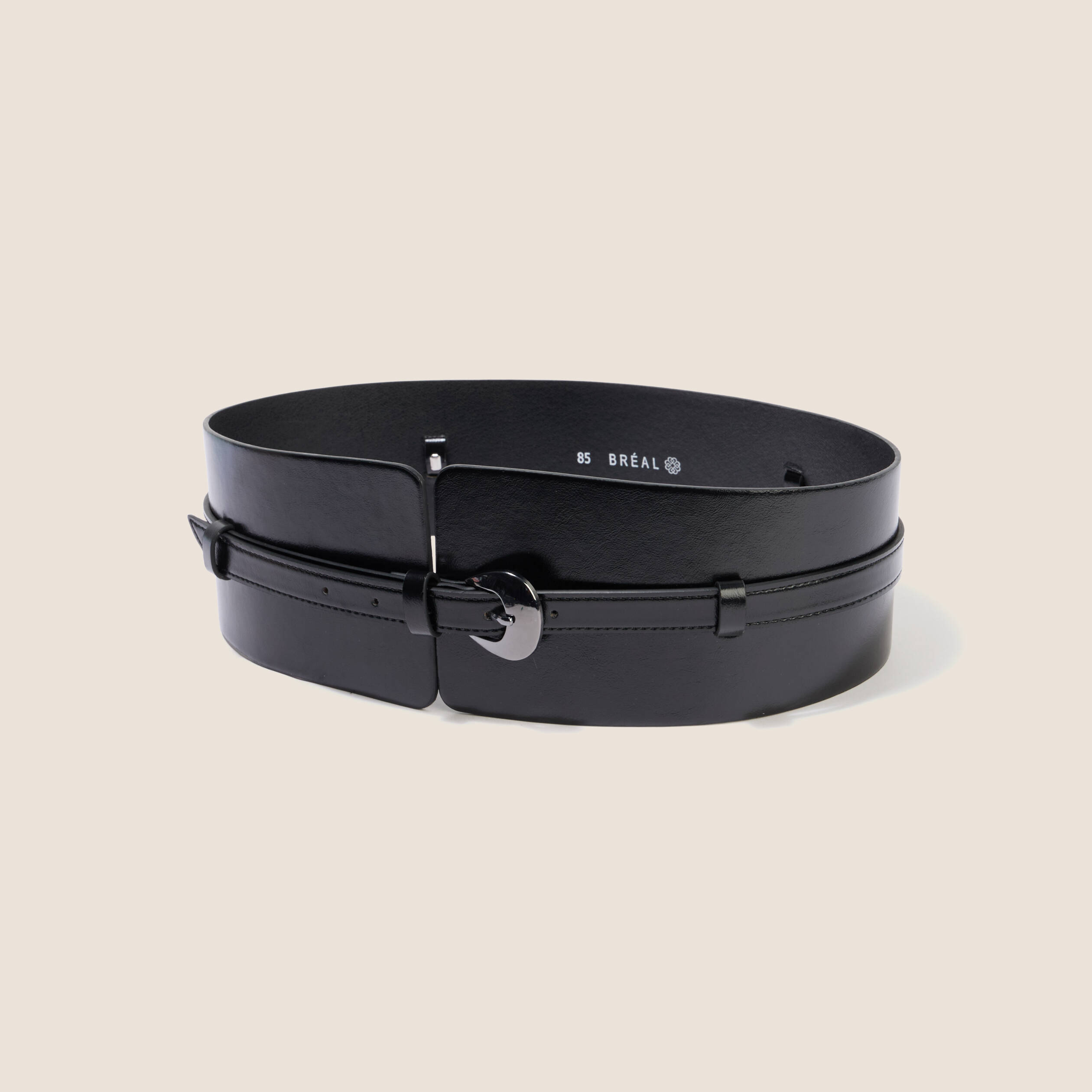 Ceinture large noir femme