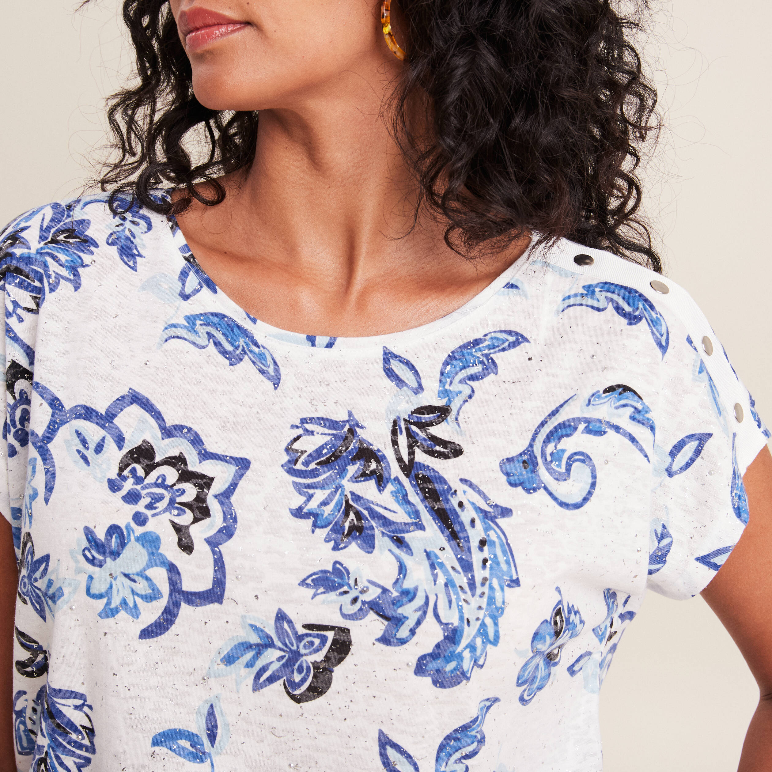 t shirt manches courtes ecru femme T-shirt manches courtes ecru femme