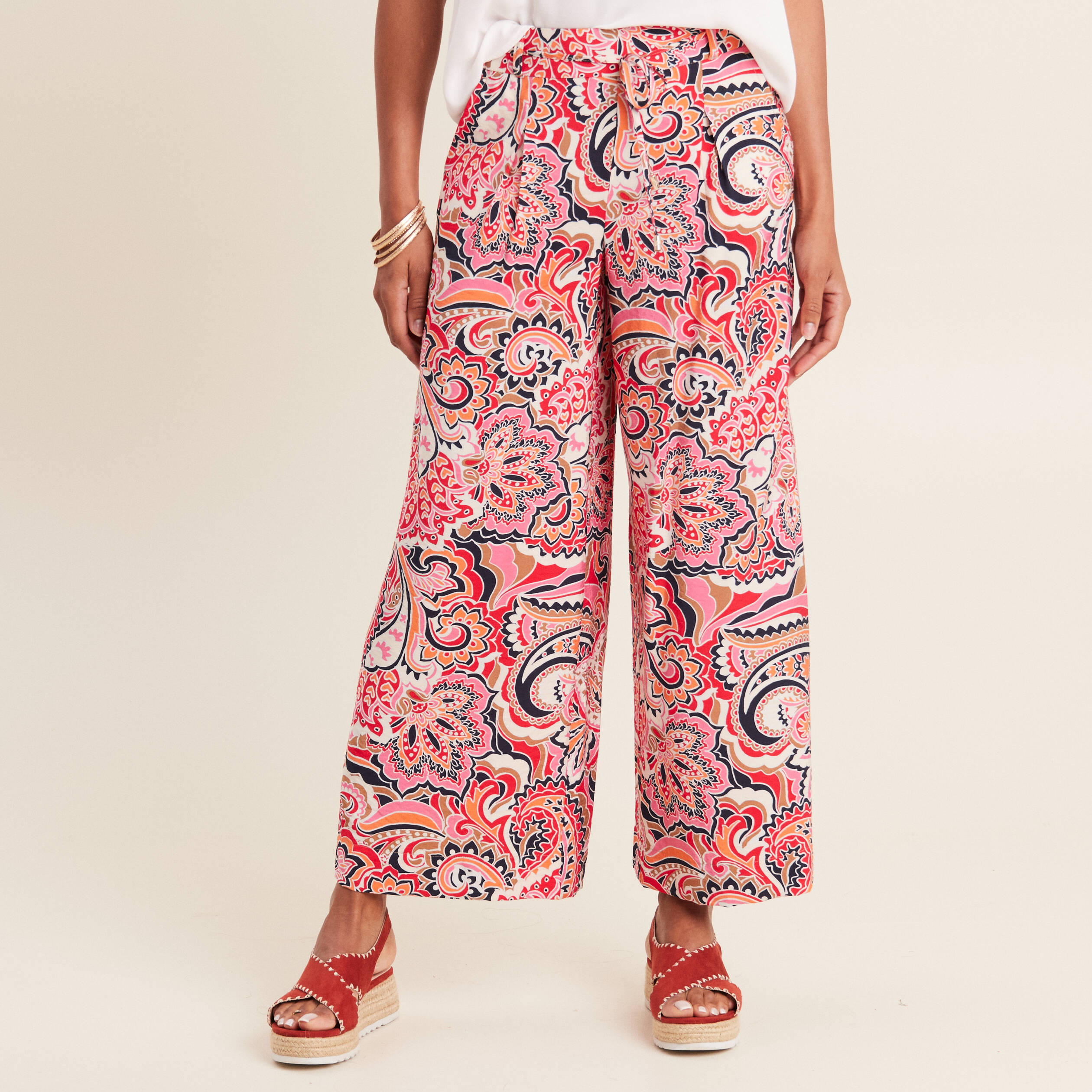 pantalon fluide 78eme multicolore femme Pantalon fluide 7/8ème multicolore femme