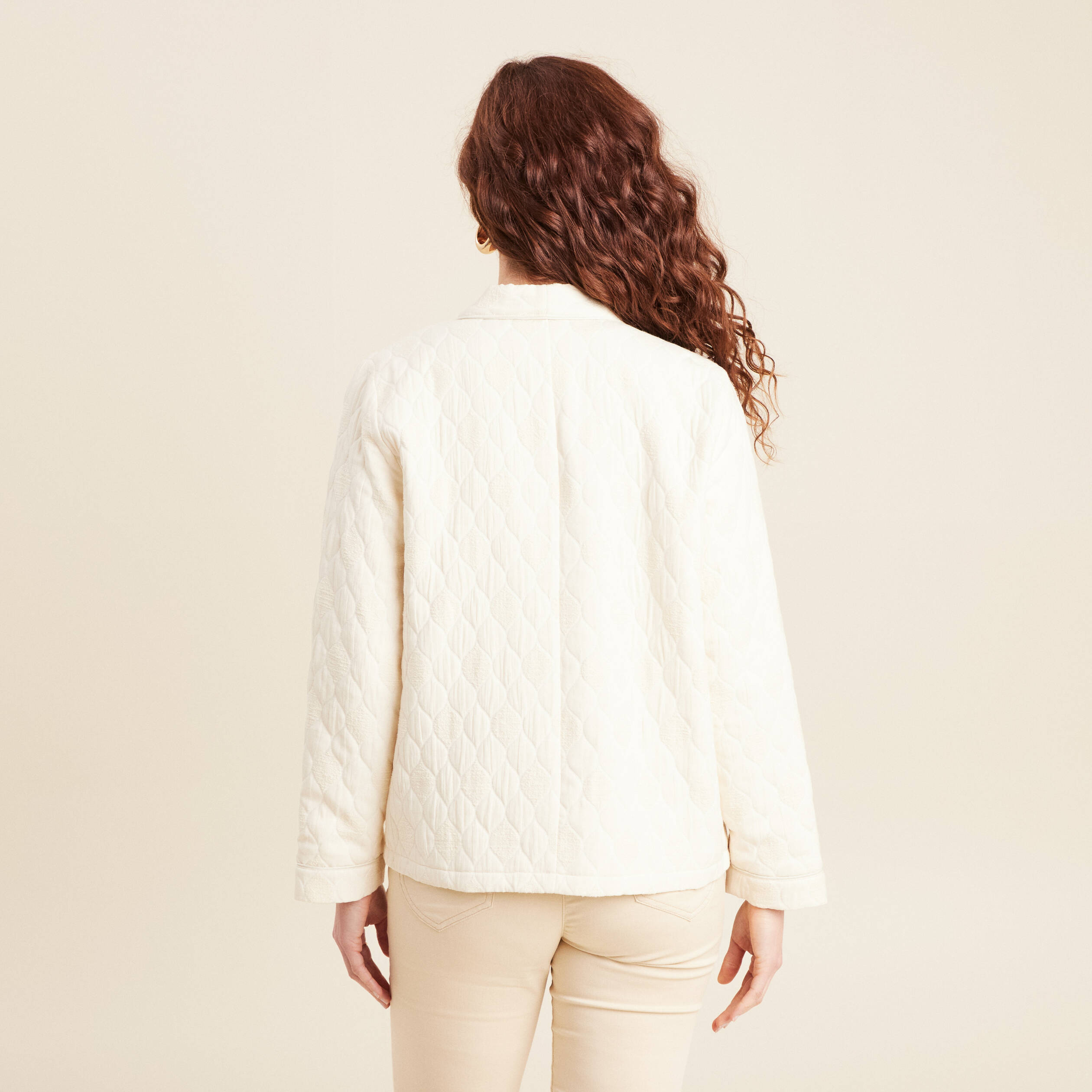 veste matelassee ecru femme Veste matelassée ecru femme