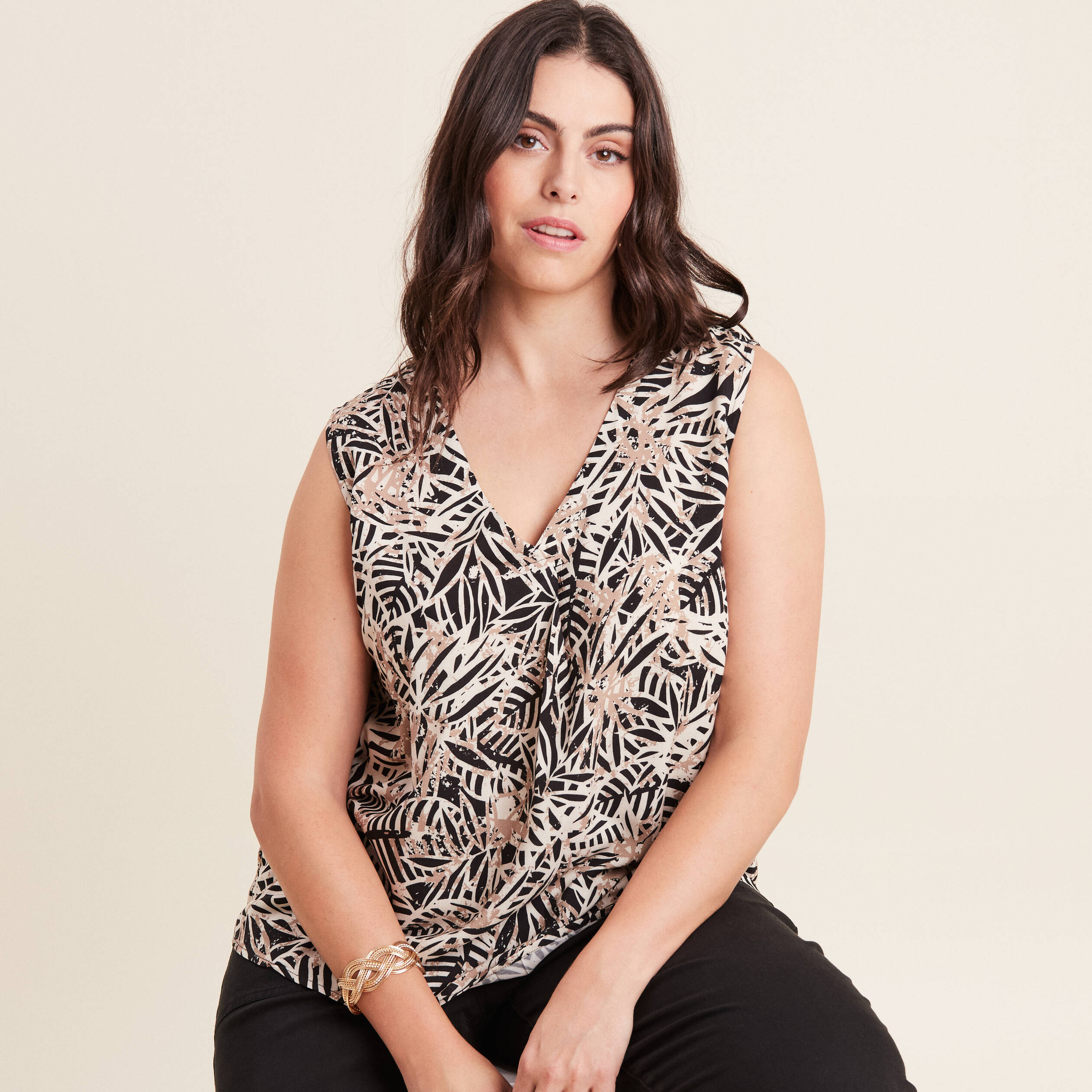 blouse sans manches noir femme Blouse sans manches noir femme