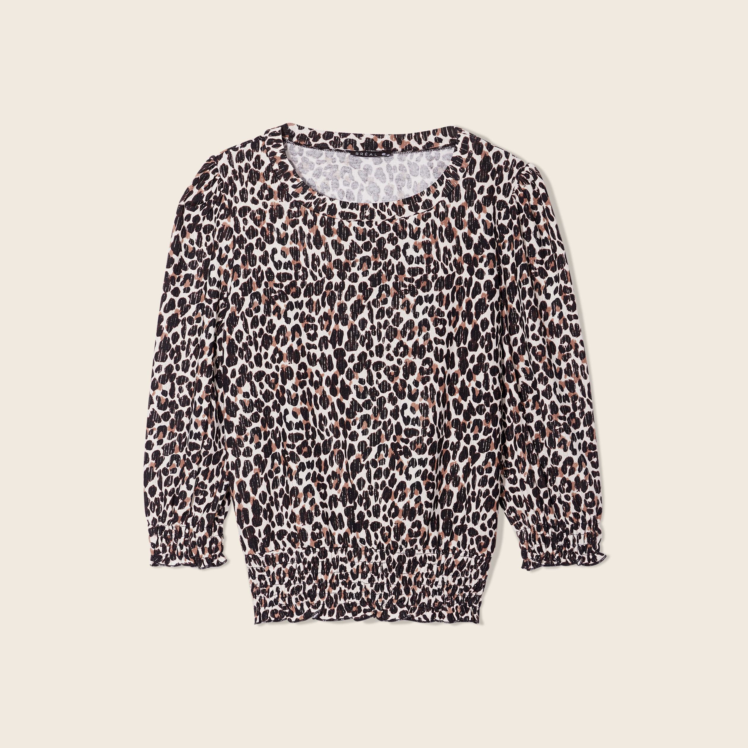 T-shirt manches 3/4 noir femme
