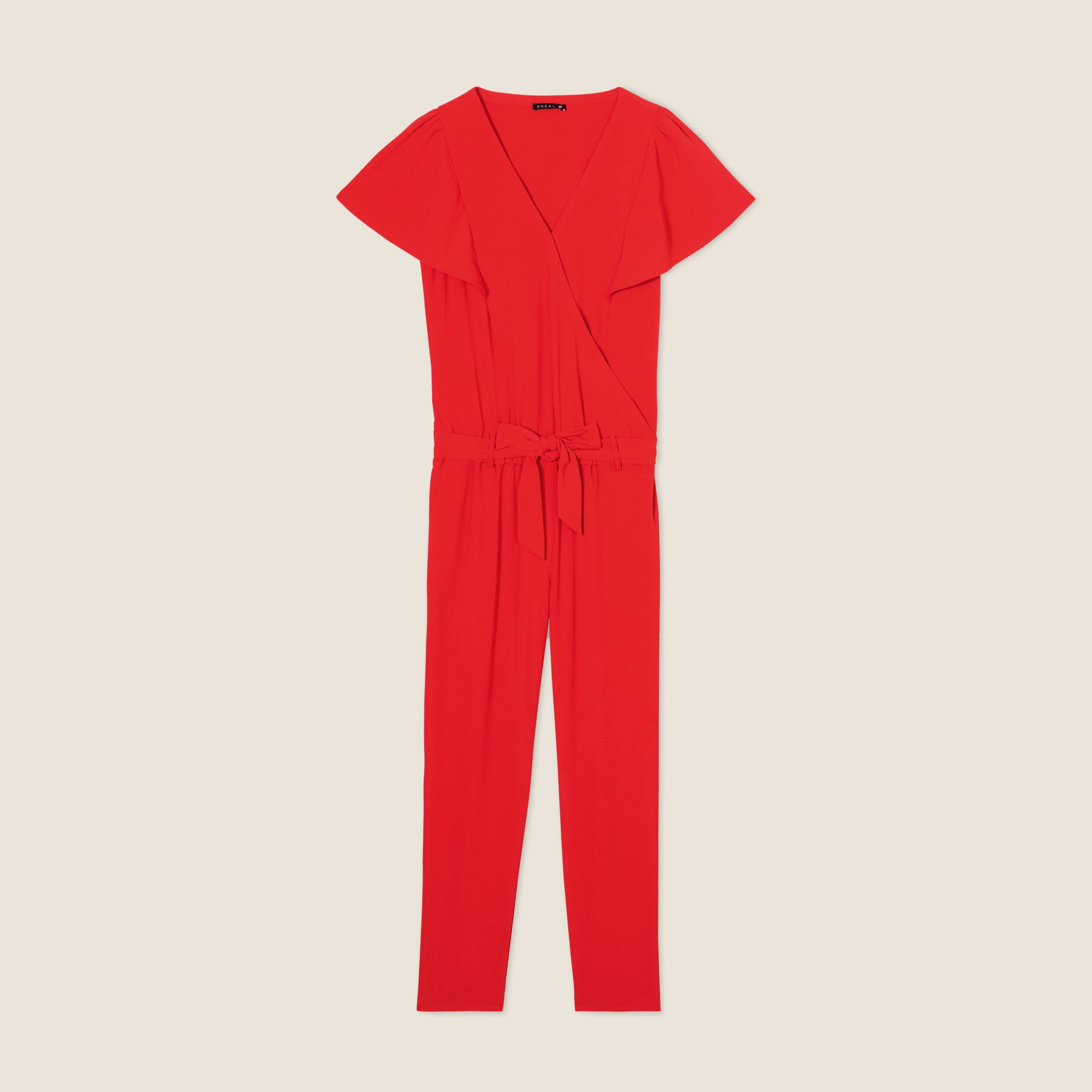 combinaison pantalon droite rouge femme Combinaison pantalon droite rouge femme