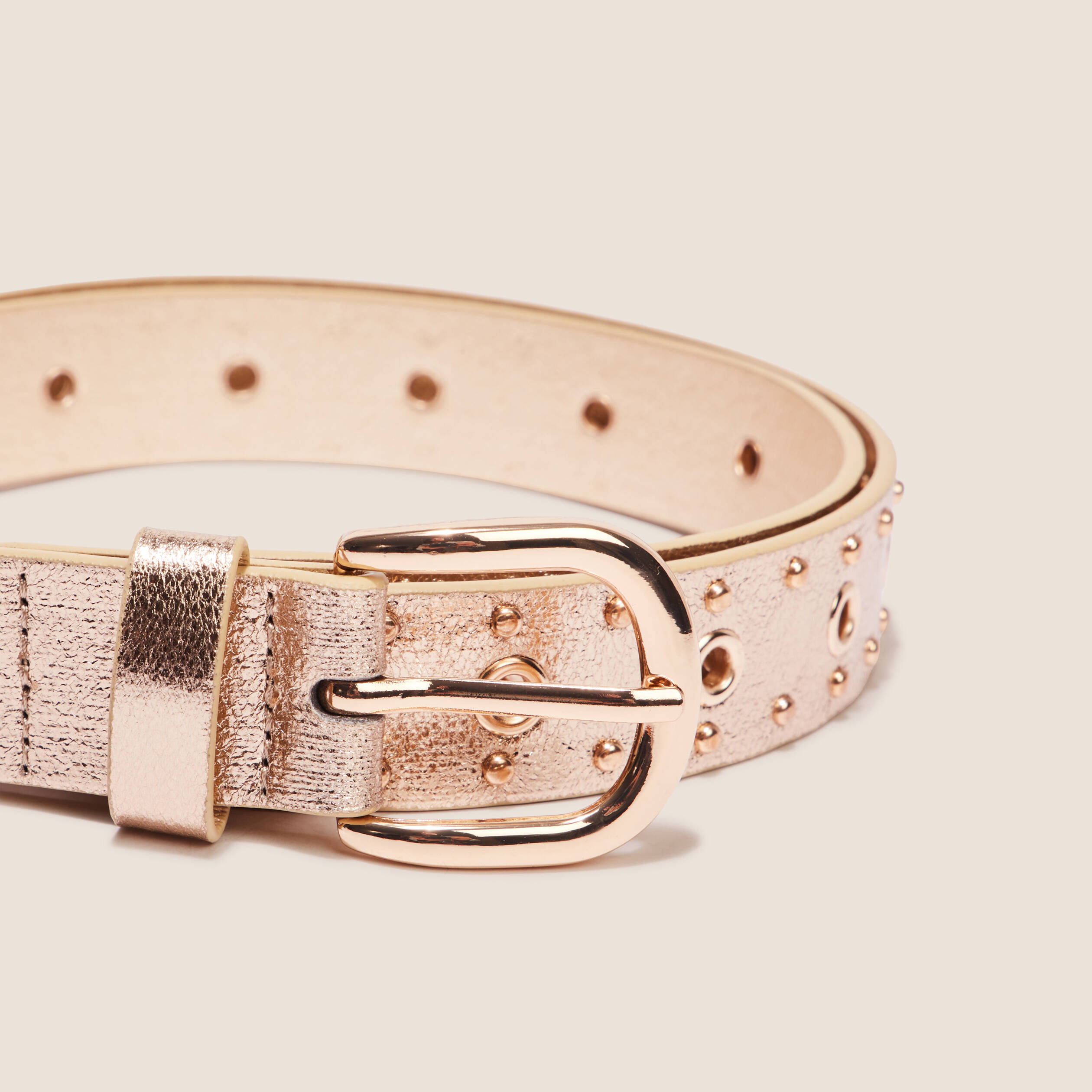 ceinture metallisee oeillets couleur or femme Ceinture métallisée oeillets couleur or femme